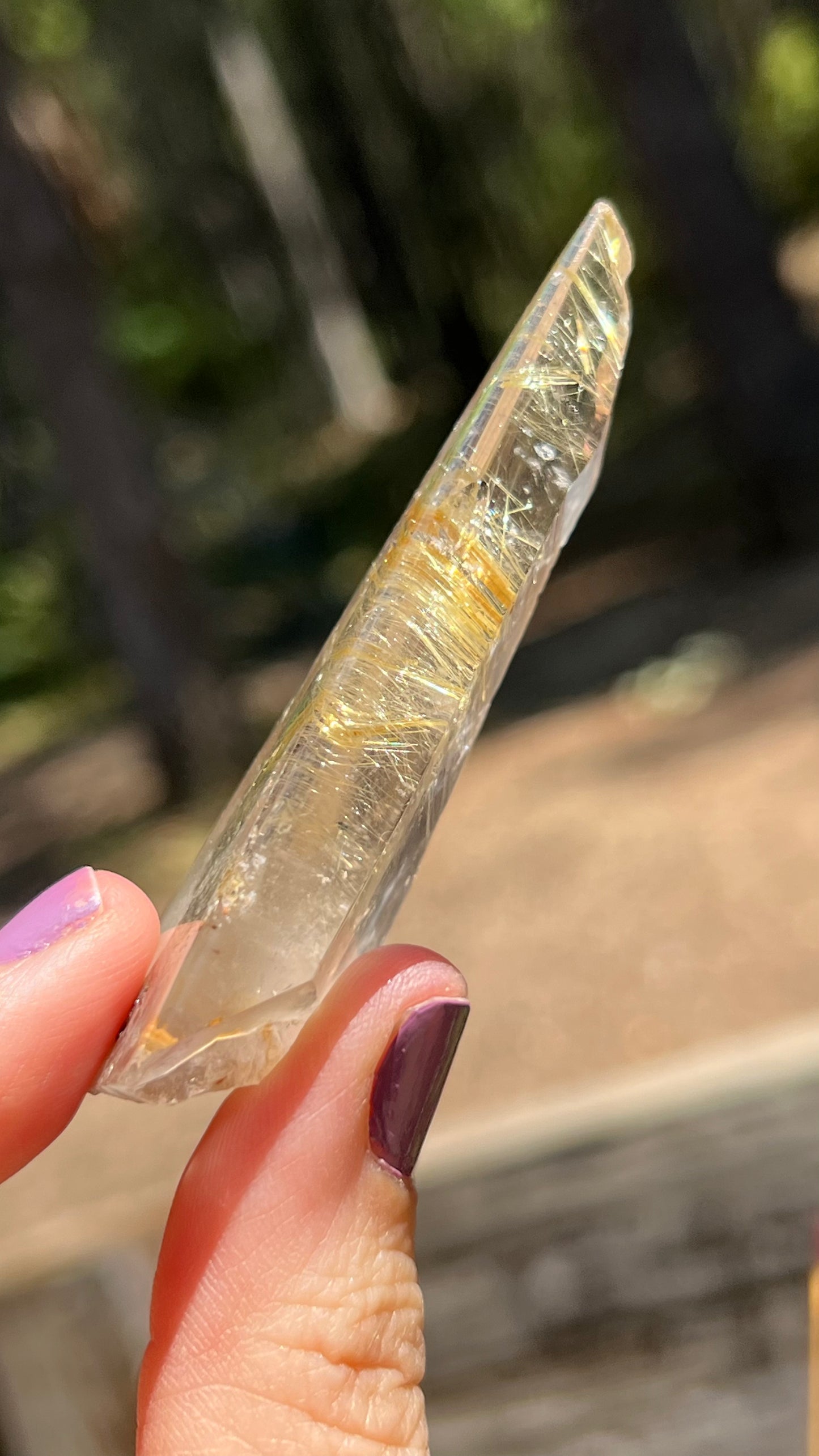 Gold Rutile in Quartz, Brazil
