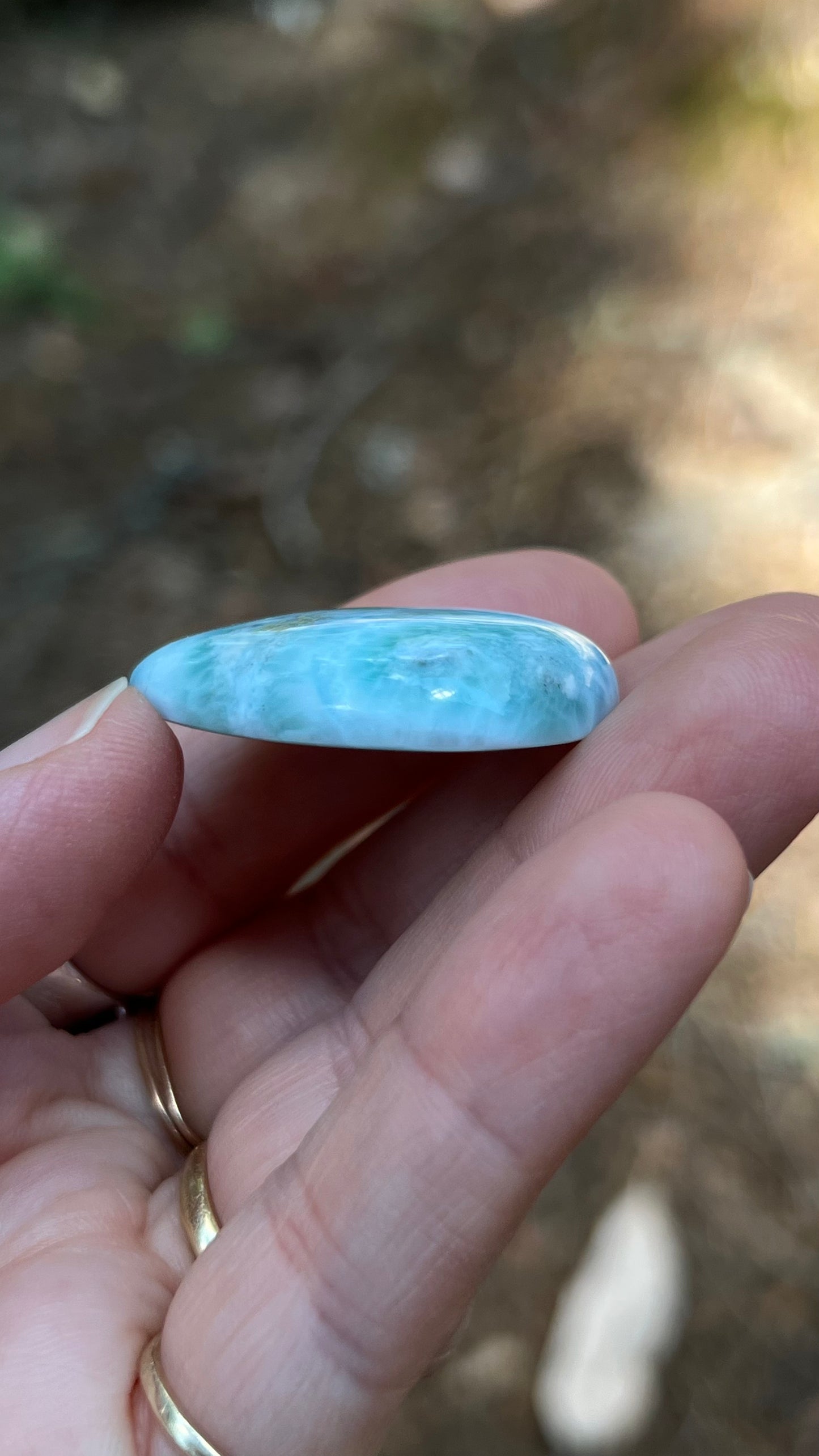 Larimar Cabochon, 14g Dominican Republic, AAA High Quality