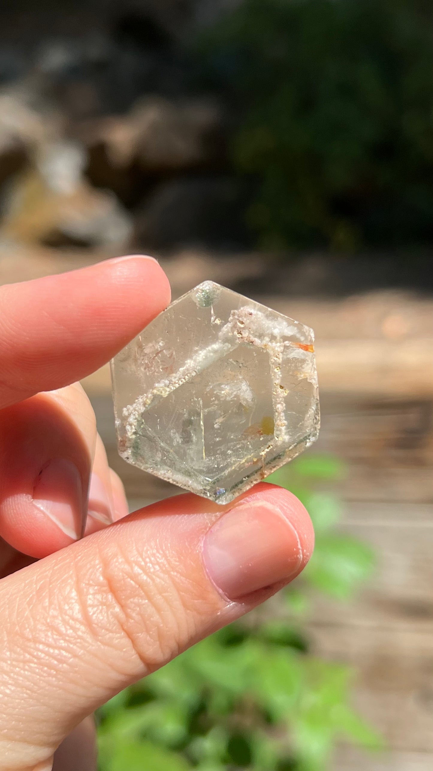 Quartz Lodolite Slice