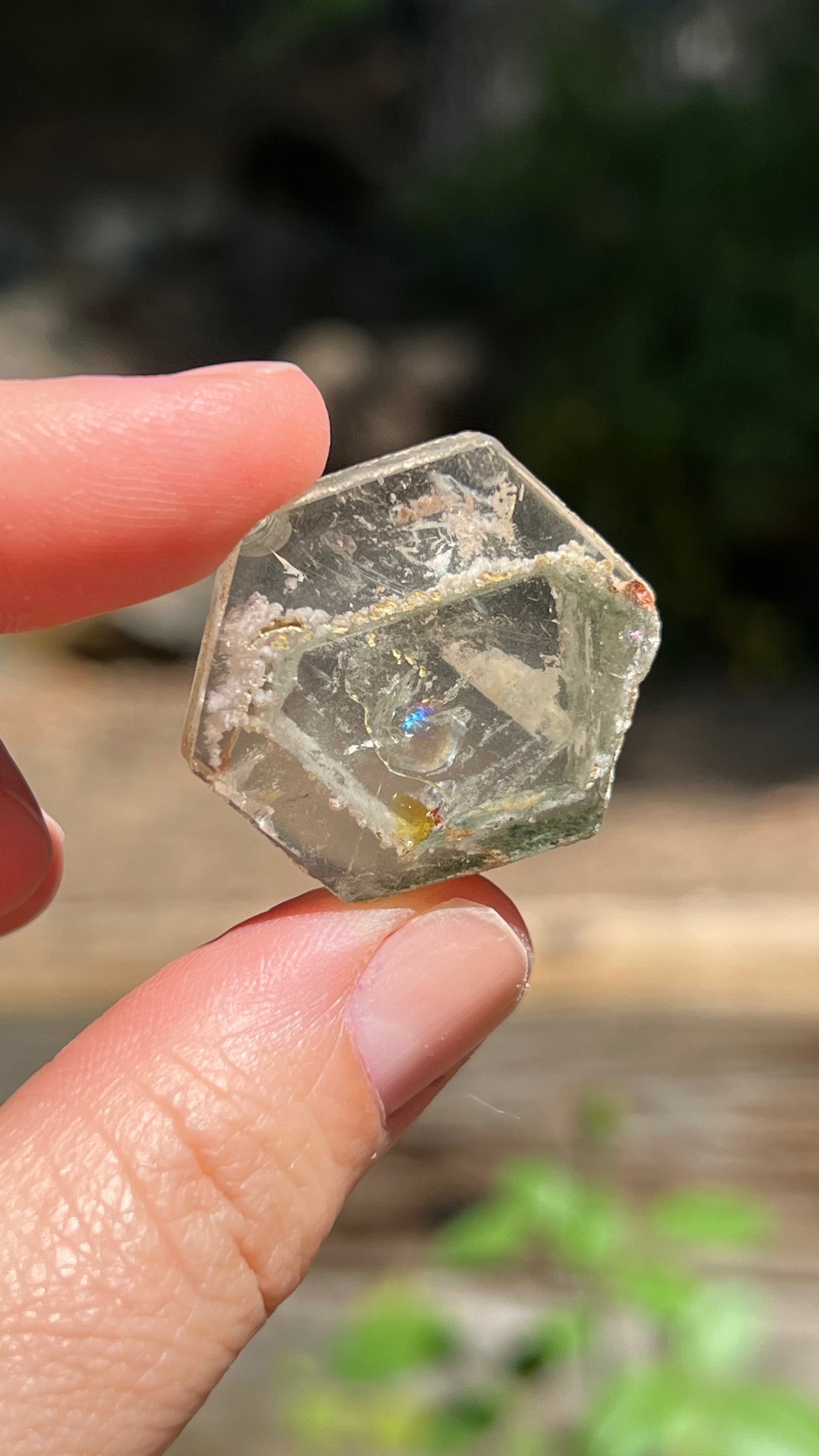 Quartz Lodolite Slice