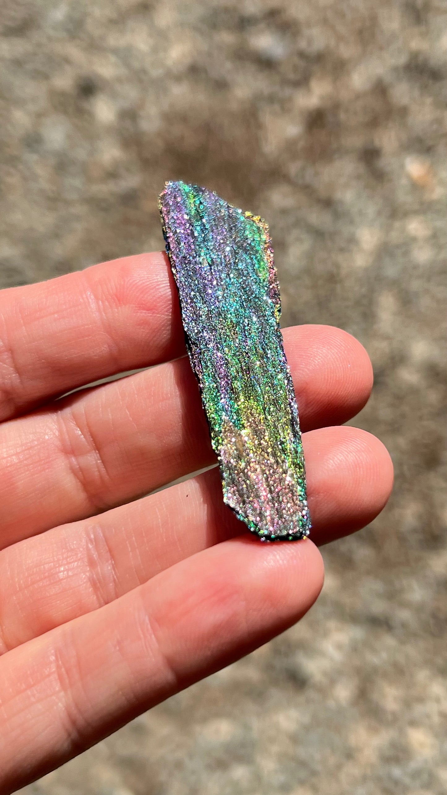 Iridescent Rainbow Hematite, 45cts Andrade Mine, Brazil