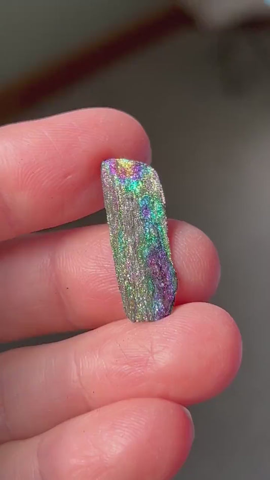 Iridescent Natural Hematite Rainbow Minerals, Andrade Mine, Brazil