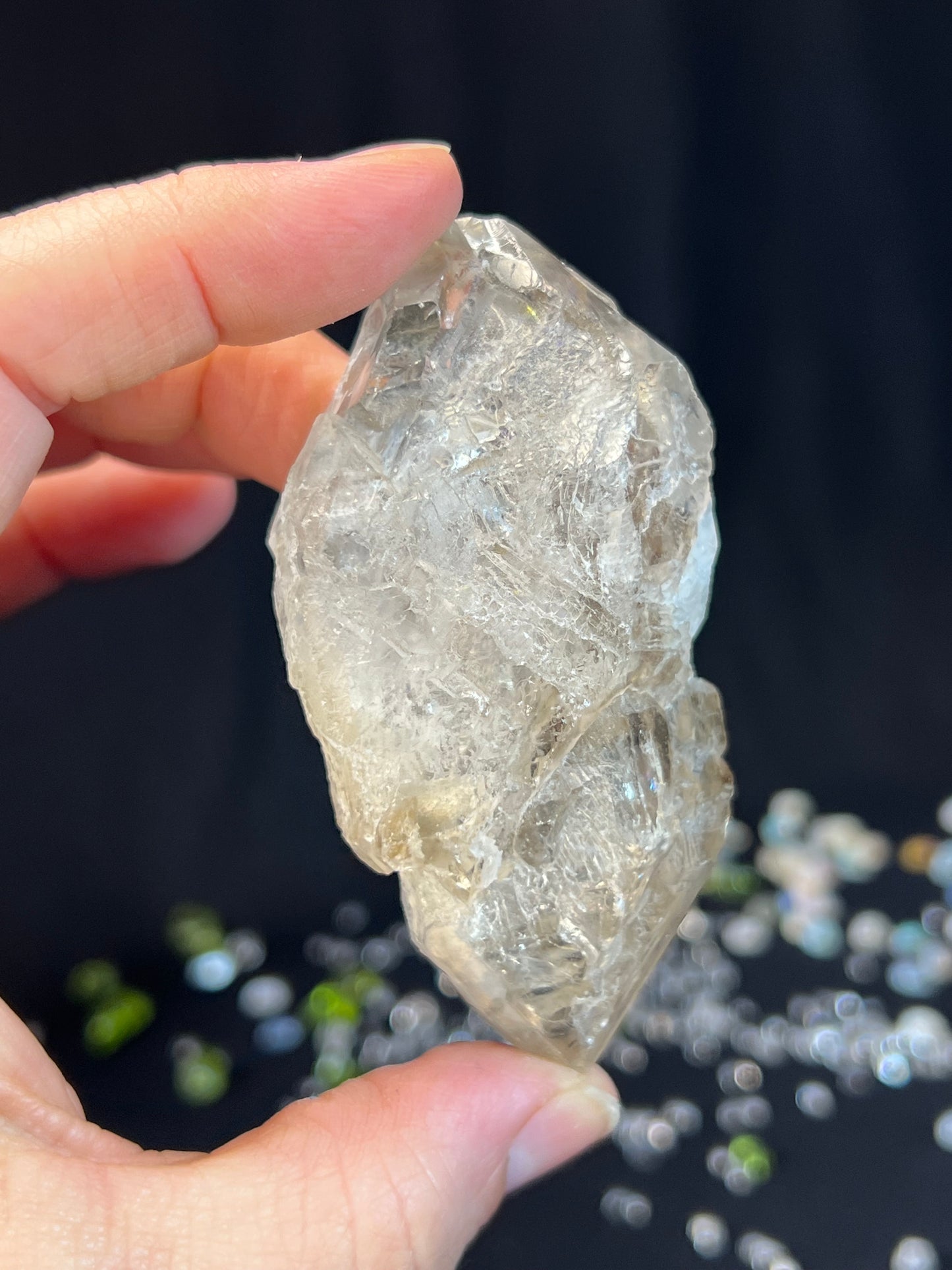 Smoky Elestial Scepter Quartz, Jacaré Alligator Quartz