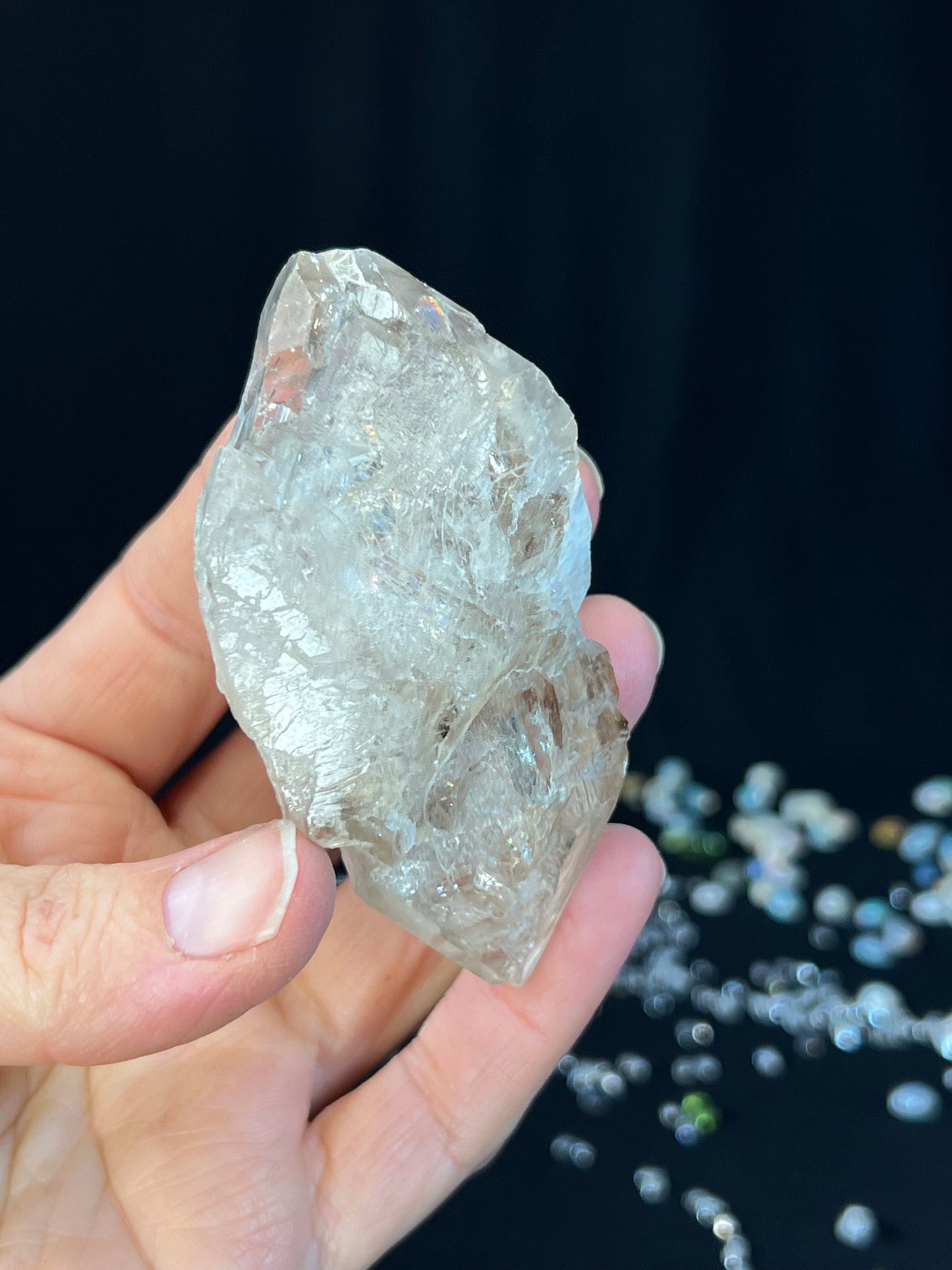 Smoky Elestial Scepter Quartz, Jacaré Alligator Quartz