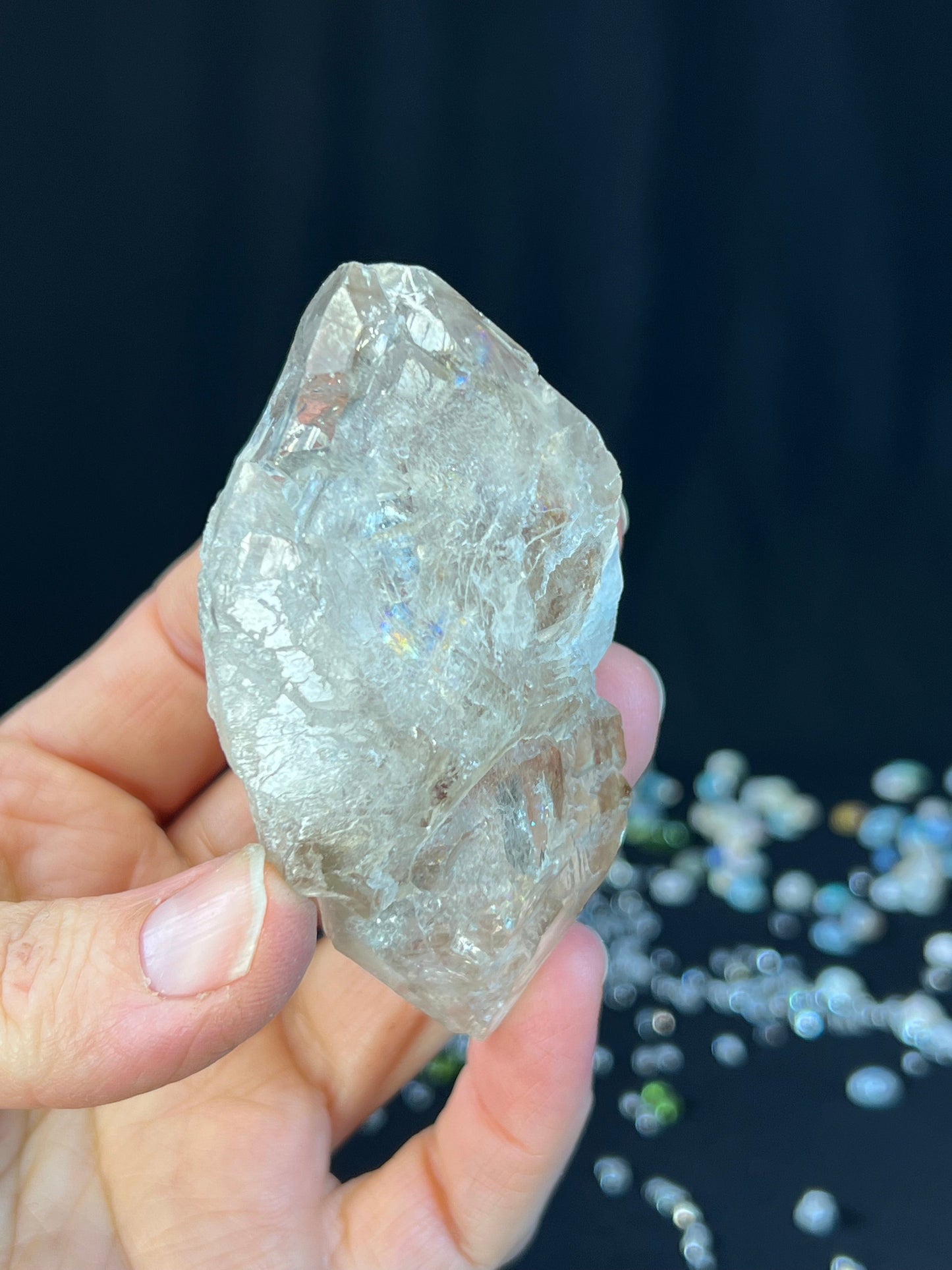 Smoky Elestial Scepter Quartz, Jacaré Alligator Quartz