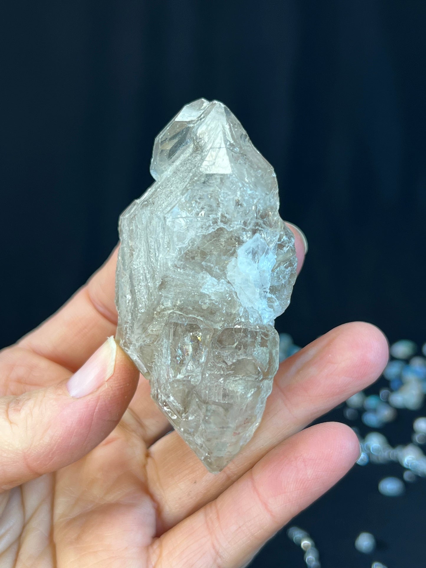 Smoky Elestial Scepter Quartz, Jacaré Alligator Quartz