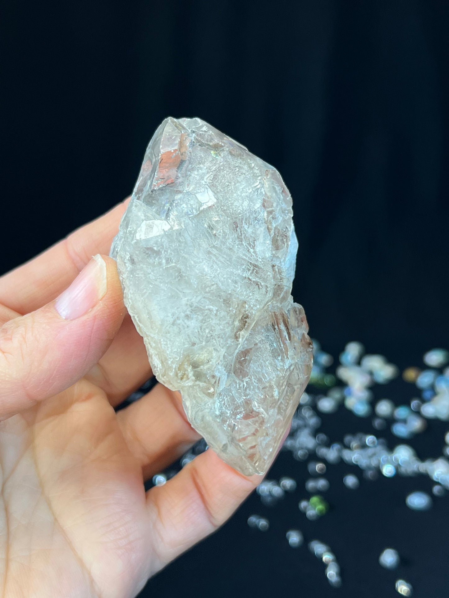 Smoky Elestial Scepter Quartz, Jacaré Alligator Quartz