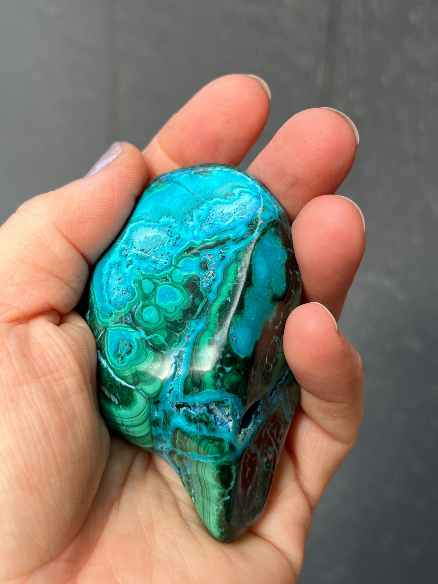 Malacolla Polished Stone, Malachite, Chrysocolla