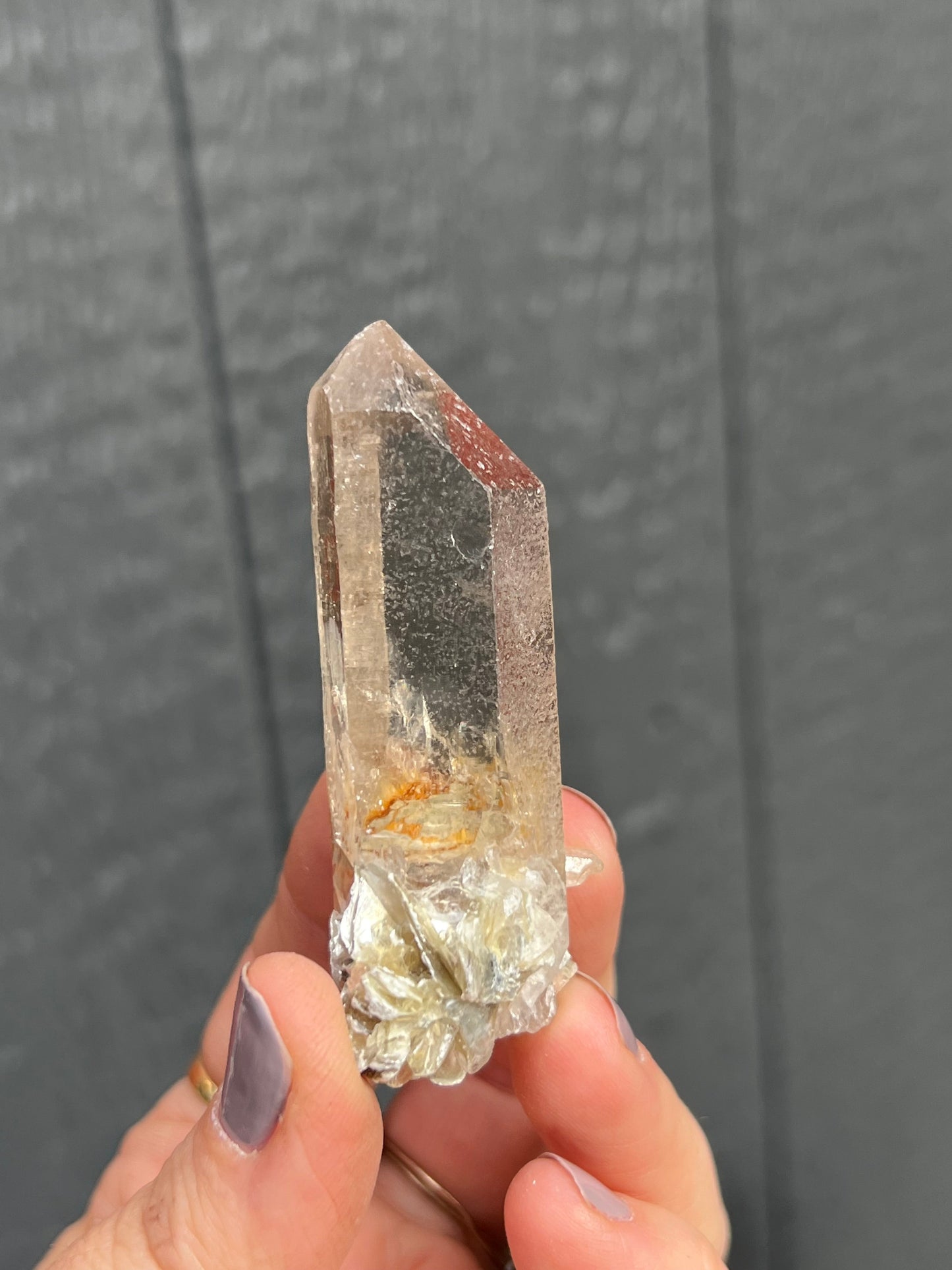 Citrine with Mica and Hematite