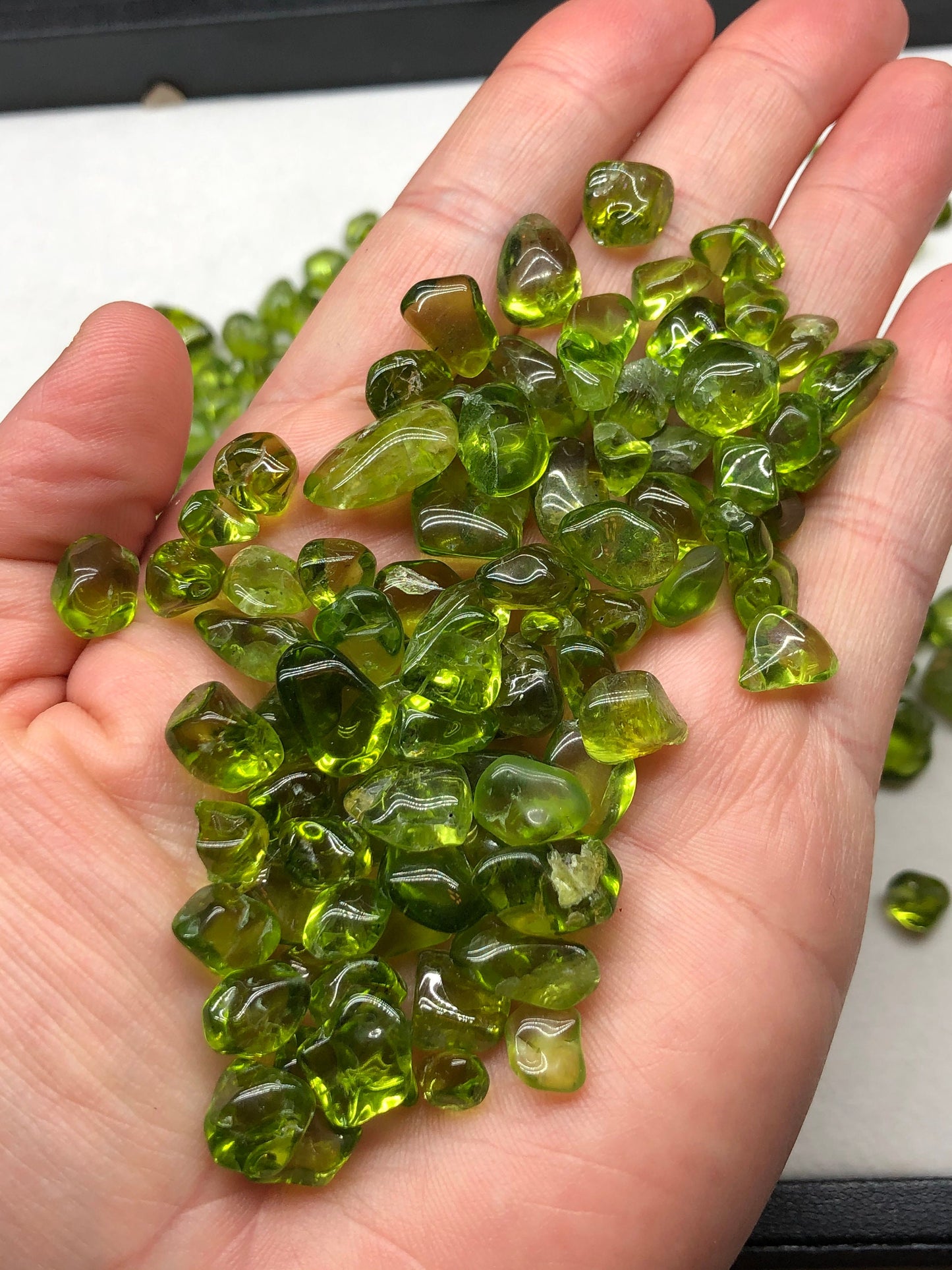 Peridot Tumbled Gemstones, Heart Chakra, Self Love, Heart, Empathy, Emotional Healing, Forgiveness