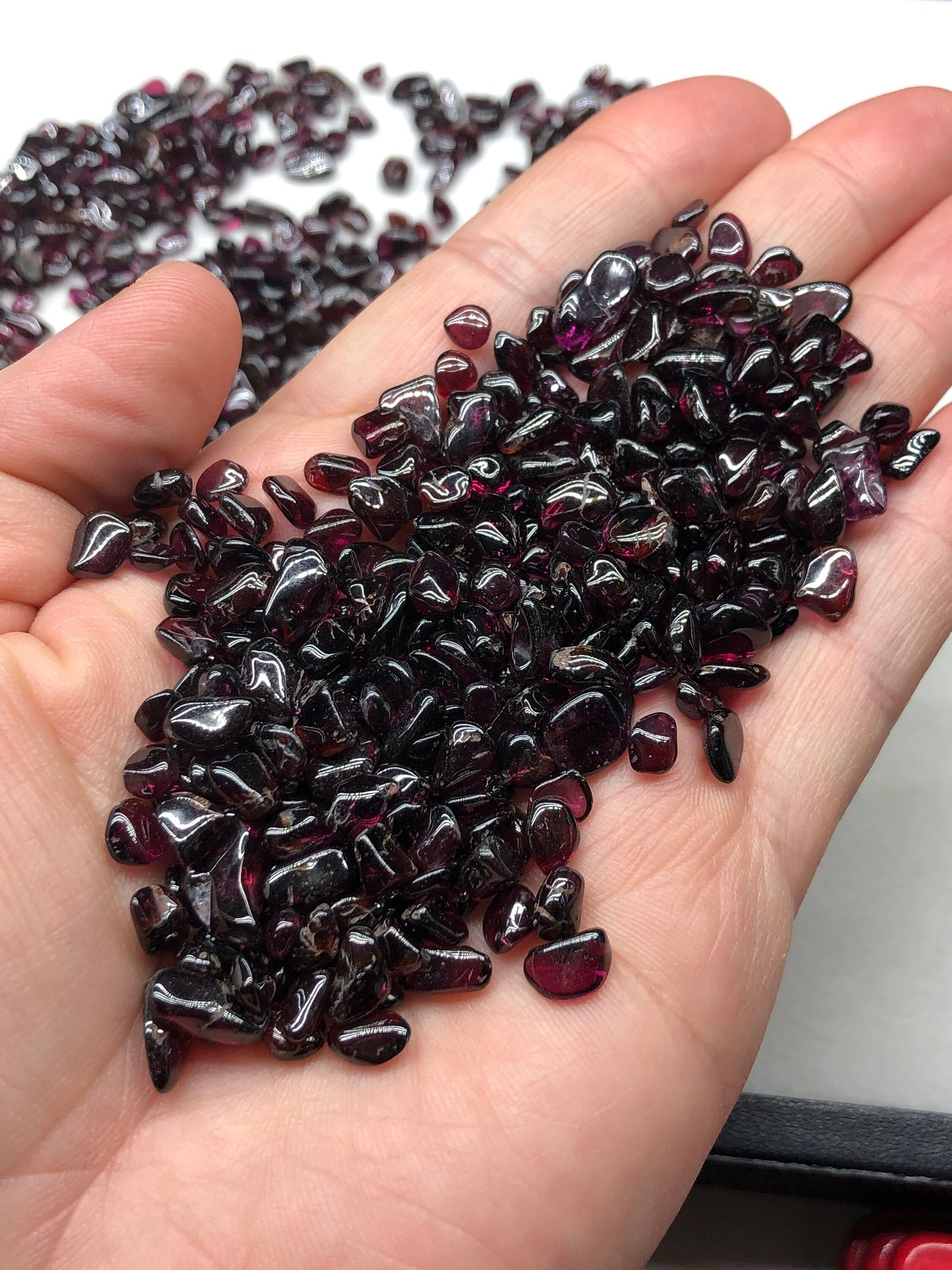 Purple Garnet Tumbled Gemstones, Crown Chakra, Visions, Psychic Intuition, Power, Divine Connection