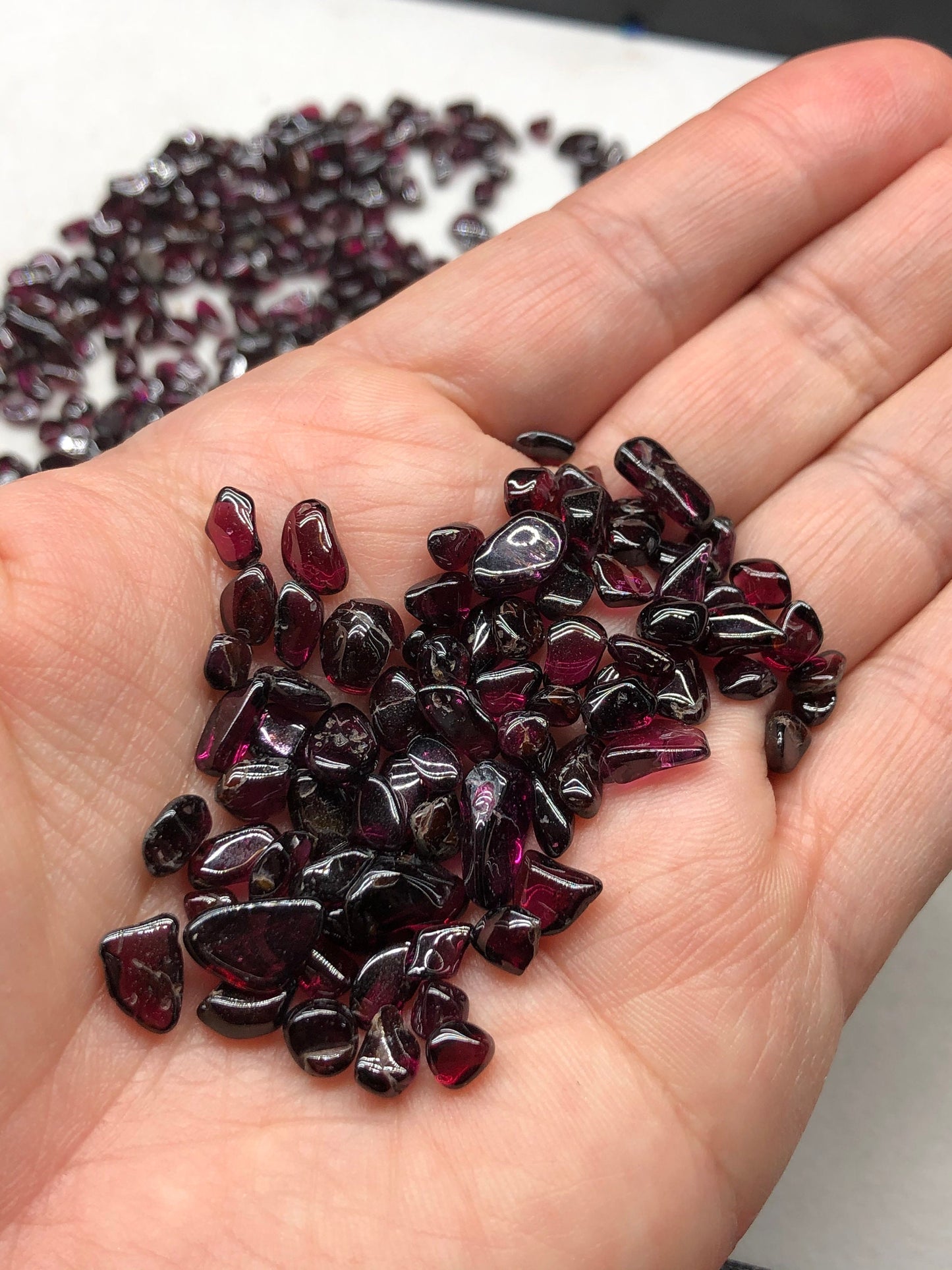 Purple Garnet Tumbled Gemstones, Crown Chakra, Visions, Psychic Intuition, Power, Divine Connection