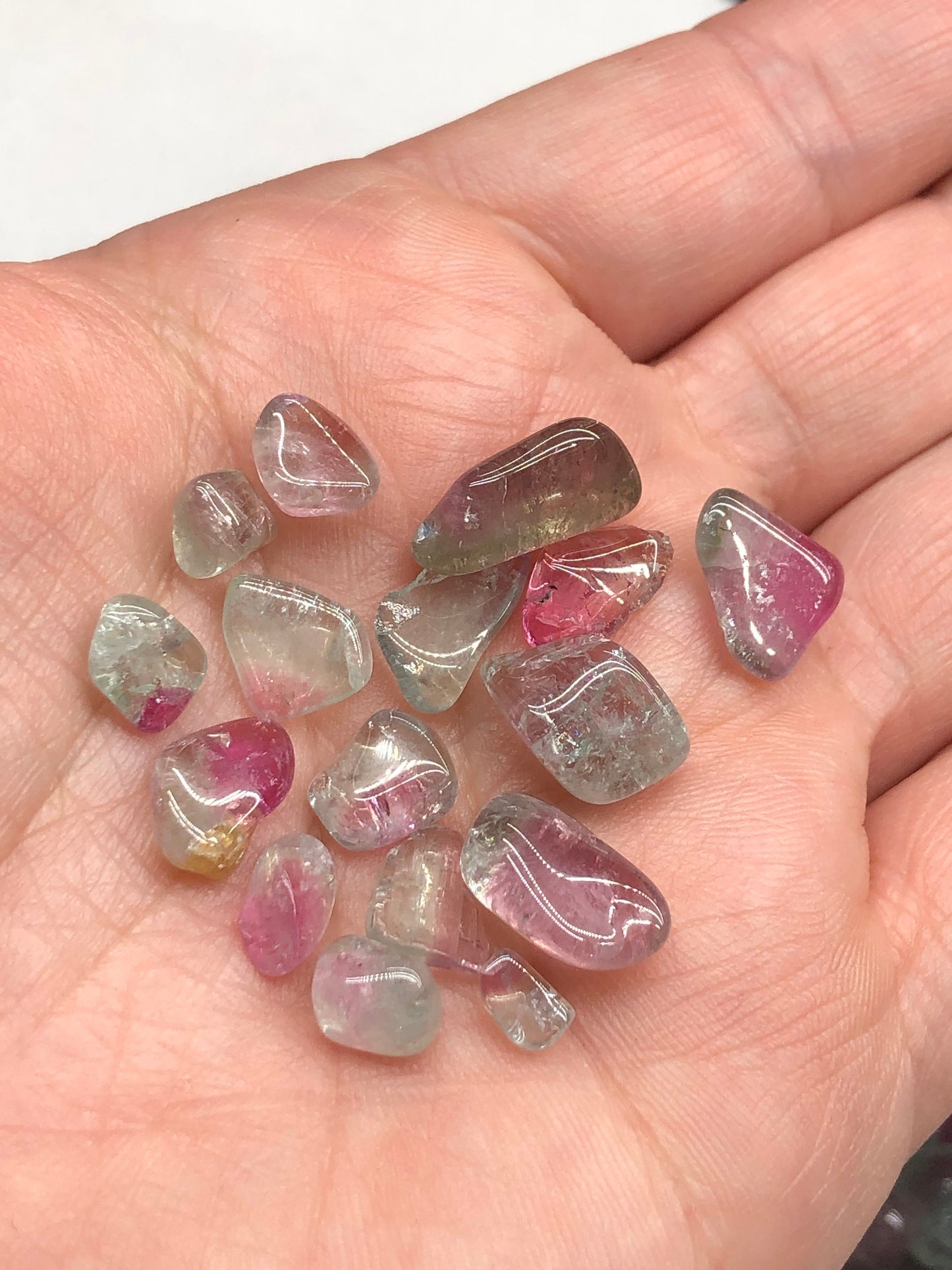 Bicolor Tourmaline Tumbled Gemstones