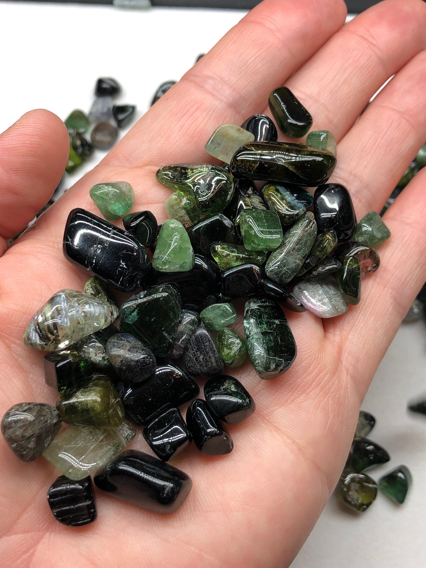 Elbaite Tourmaline Tumbled Gemstones, Heart Chakra, Self Love, Heart, Empathy, Emotional Healing, Forgiveness
