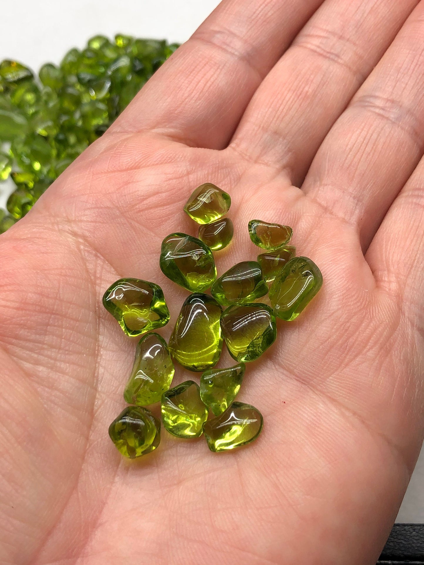 Peridot Tumbled Gemstones, Heart Chakra, Self Love, Heart, Empathy, Emotional Healing, Forgiveness