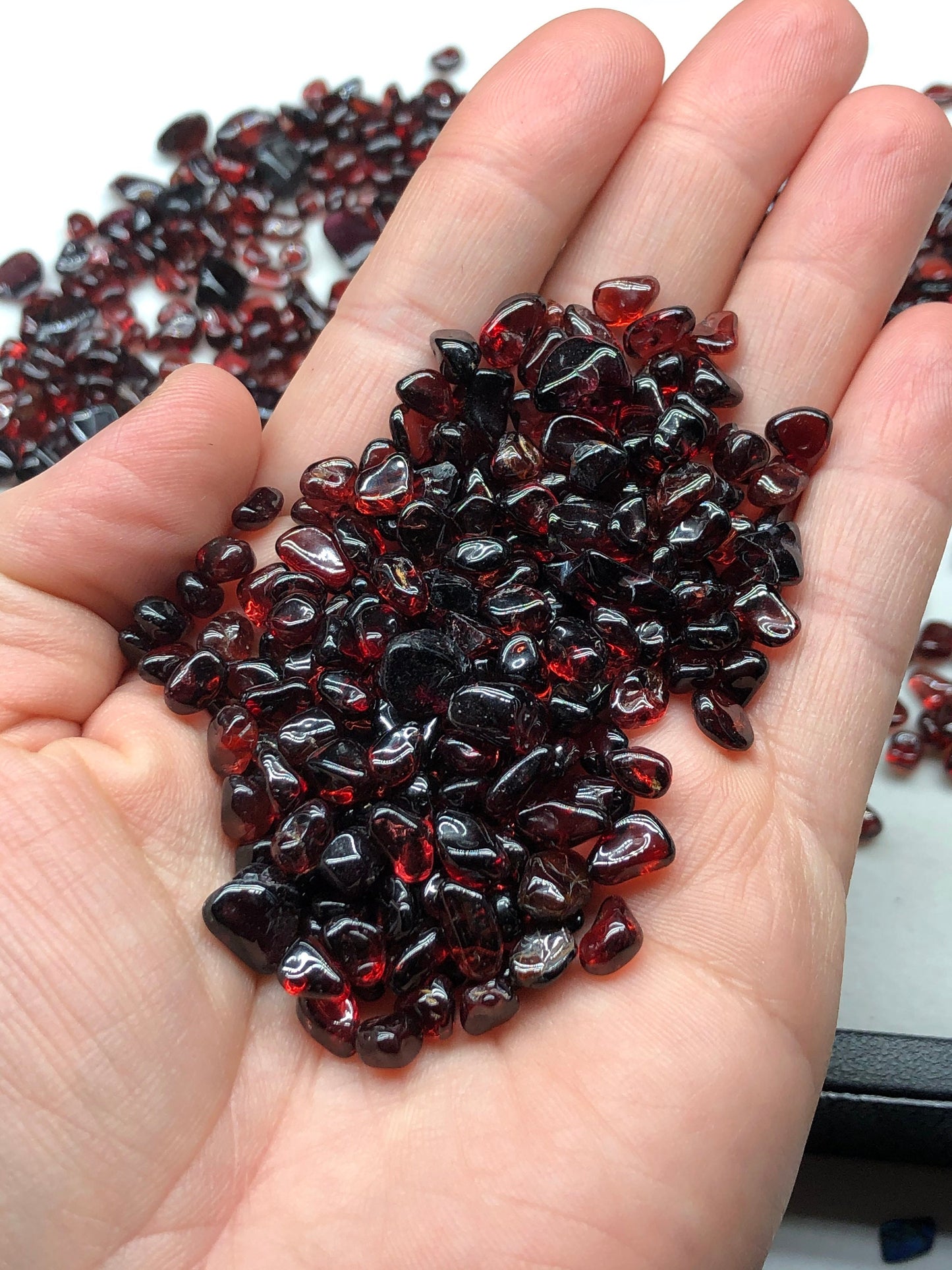 Garnet Tumbled Gemstones, Root Chakra, Vitality, Strength, Passion, Manifestation , Abundance