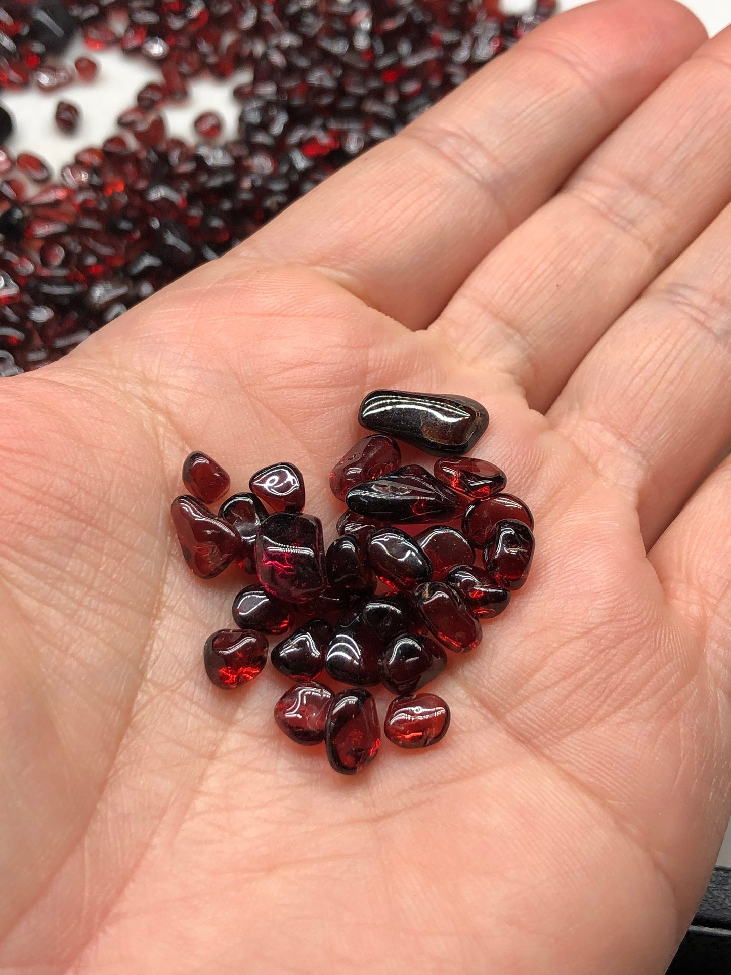 Garnet Tumbled Gemstones, Root Chakra, Vitality, Strength, Passion, Manifestation , Abundance
