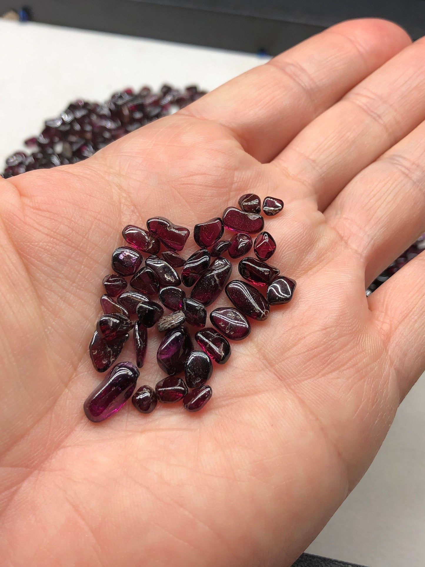 Purple Garnet Tumbled Gemstones, Crown Chakra, Visions, Psychic Intuition, Power, Divine Connection