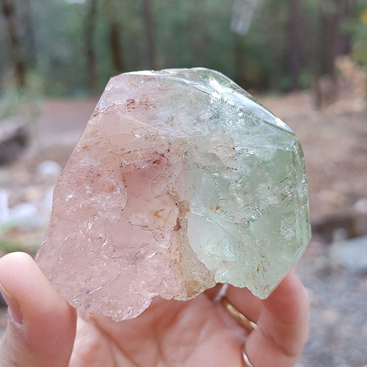 Bi-color Beryl Morganite & Aquamarine Crystal