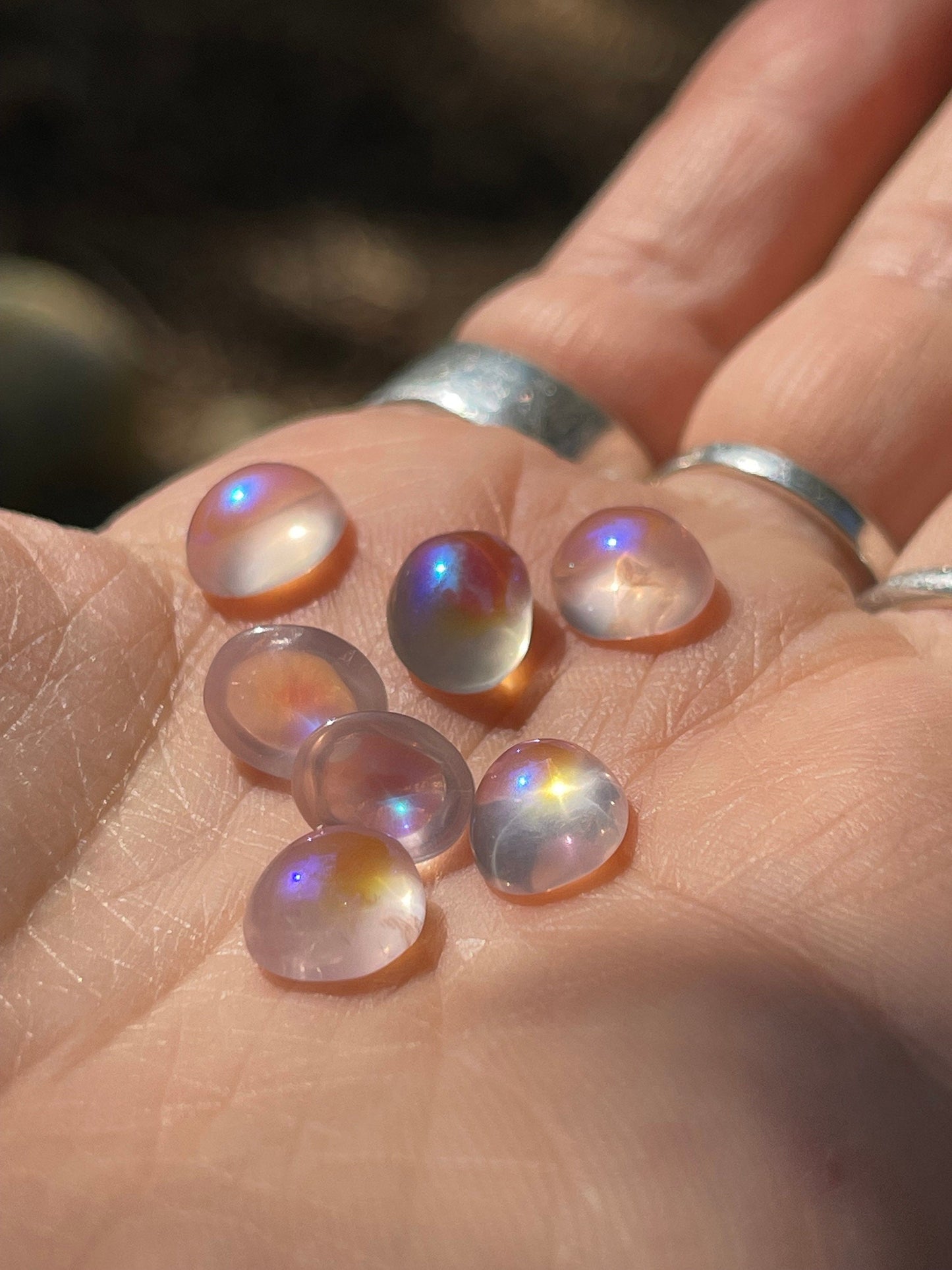 Angel Aura Rose Quartz Dome Cabochons