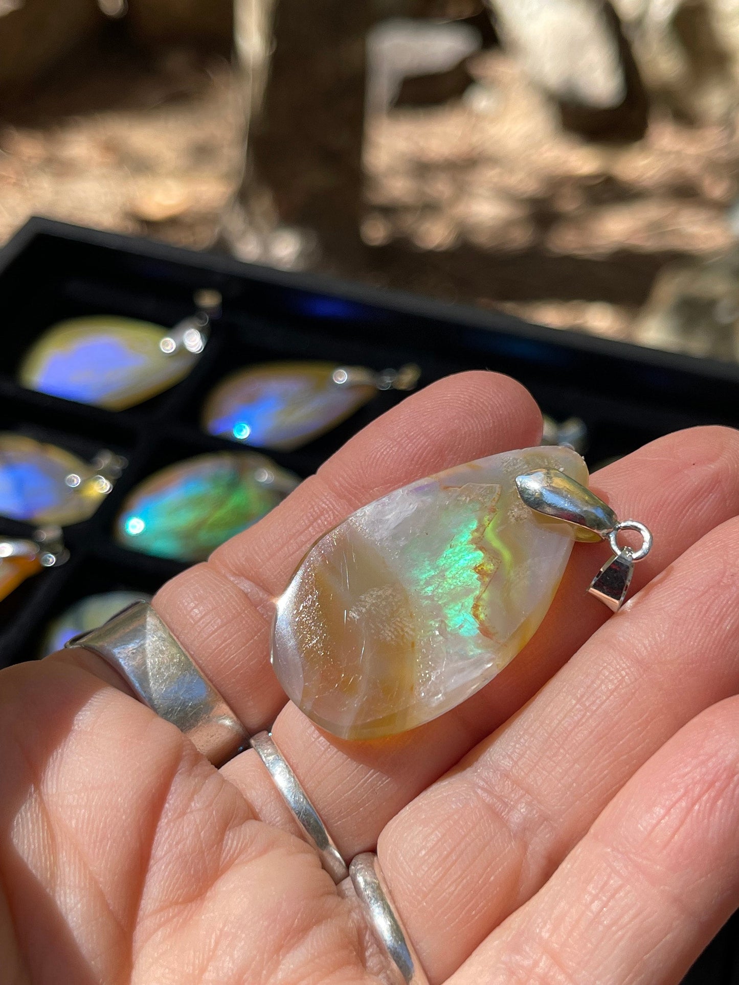 Angel Aura Agate Pendant