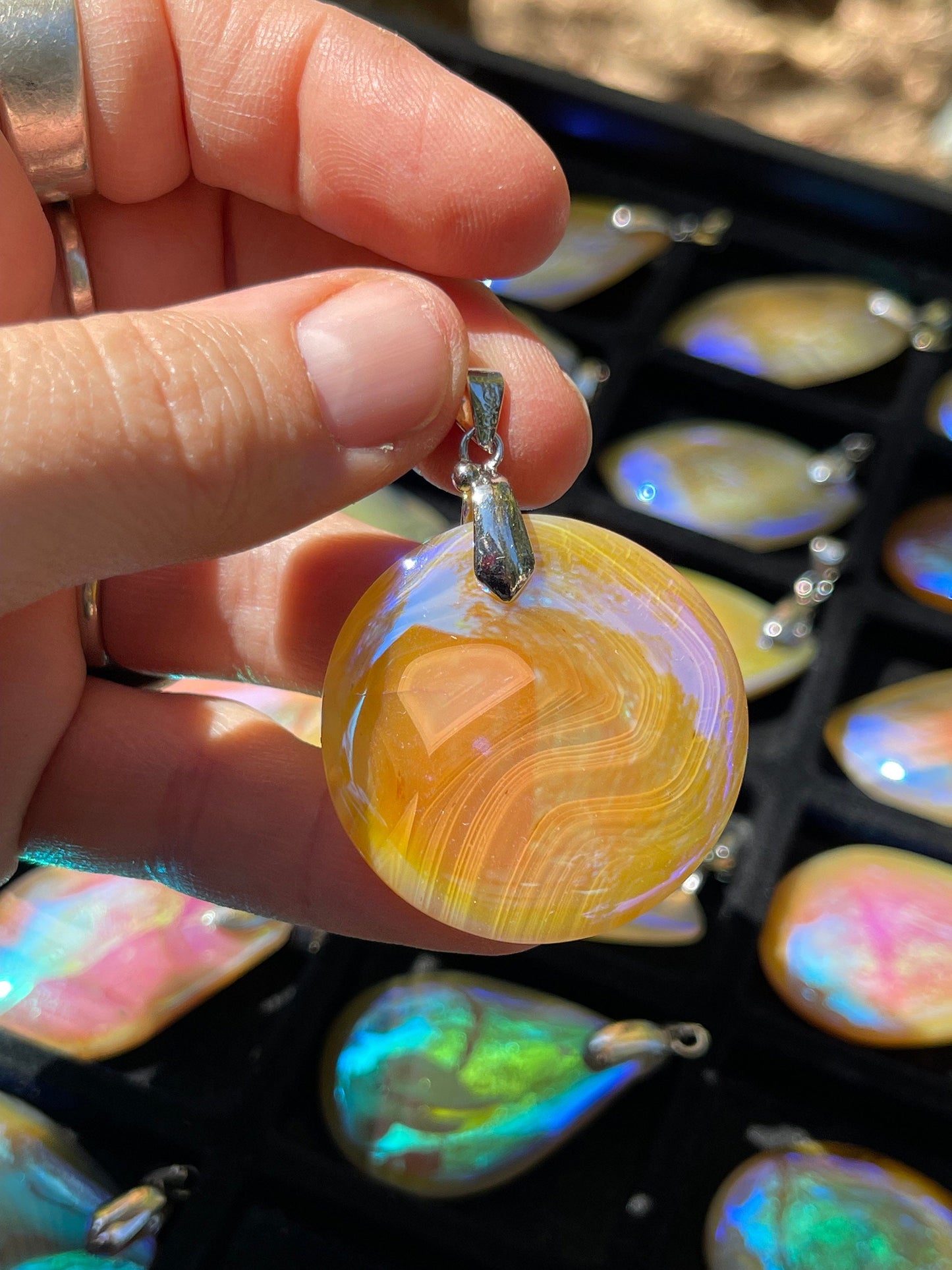 Angel Aura Agate Pendant