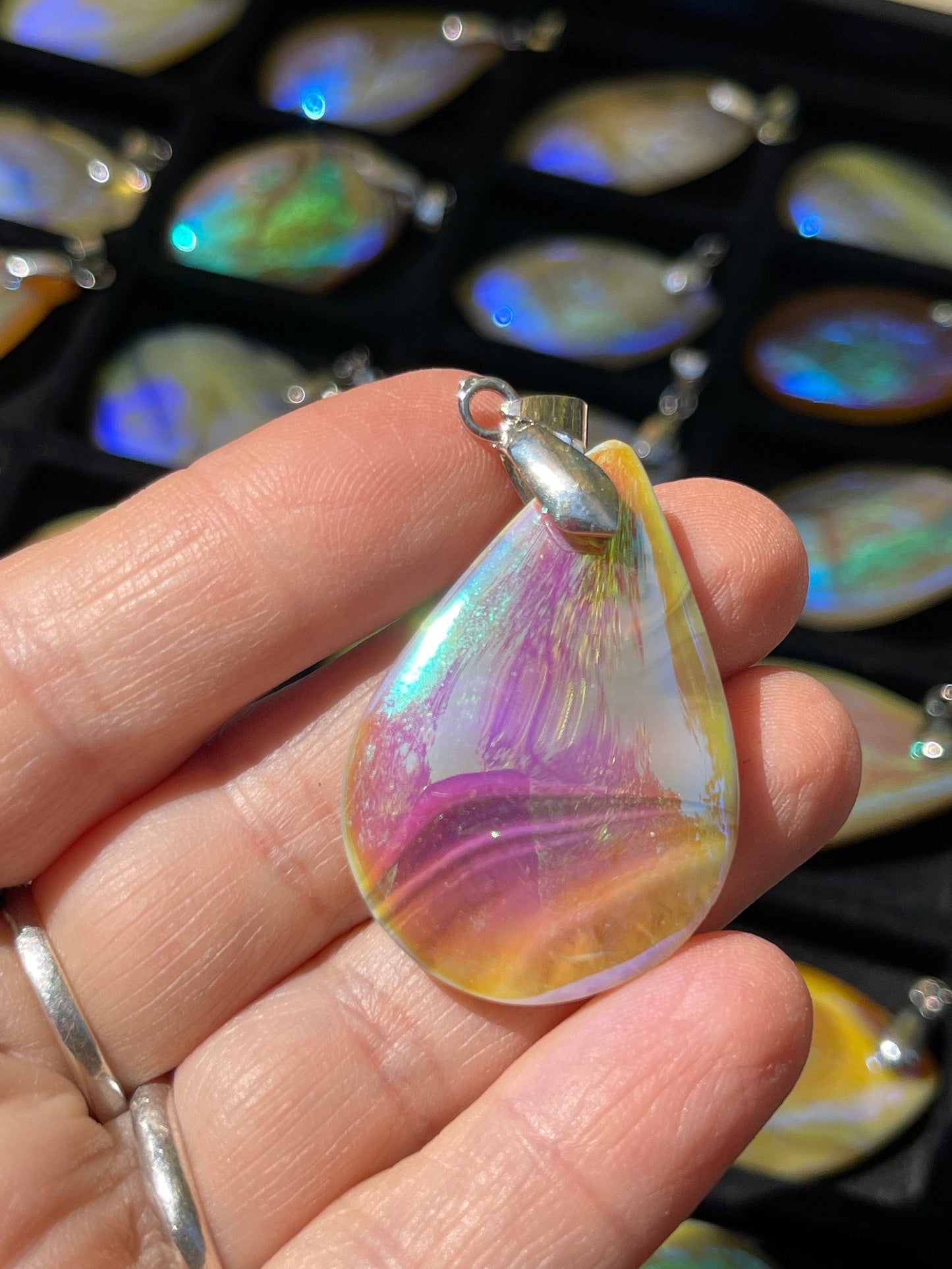 Angel Aura Agate Pendant