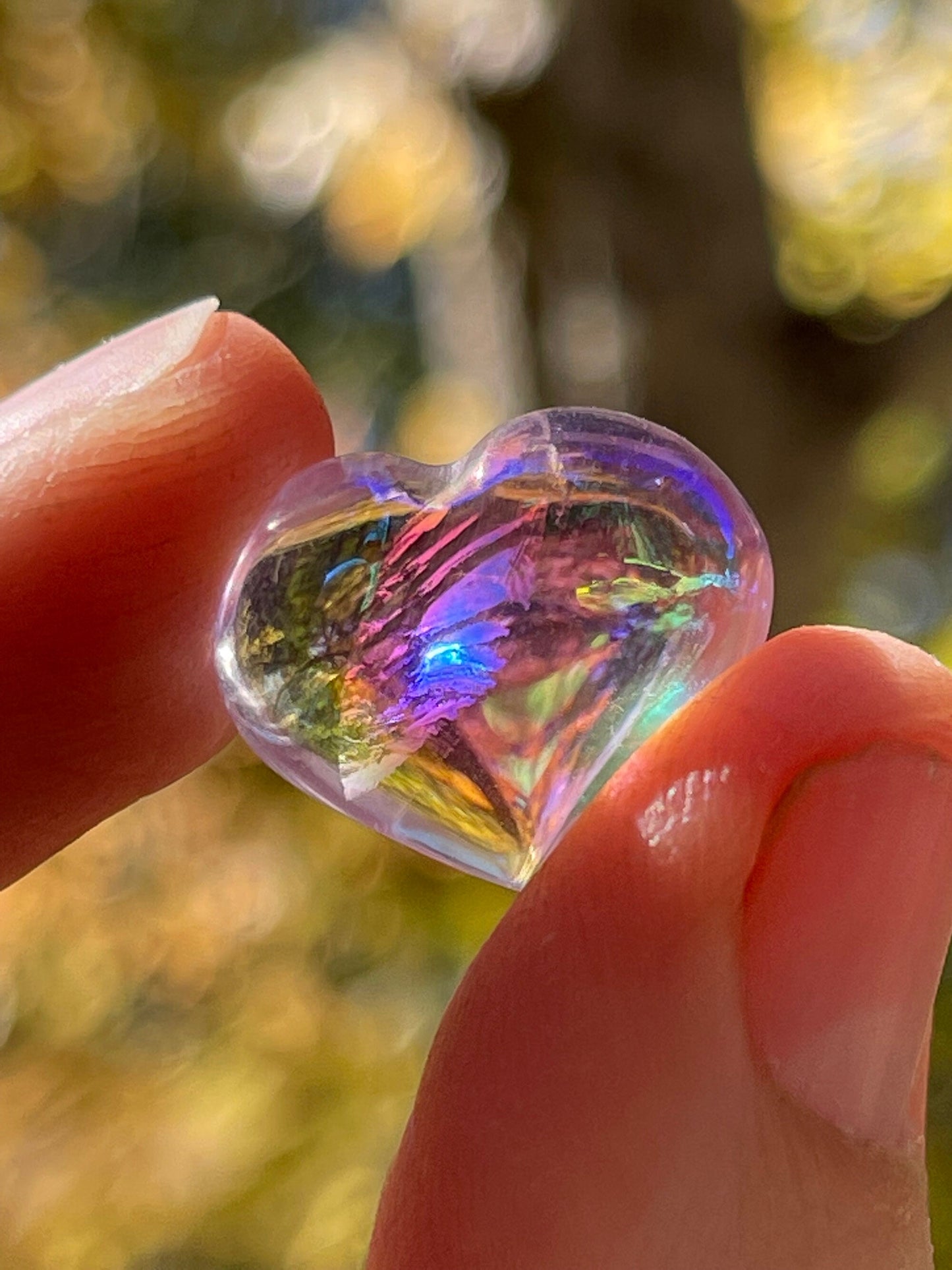 One Angel Aura Rose de France Amethyst Heart