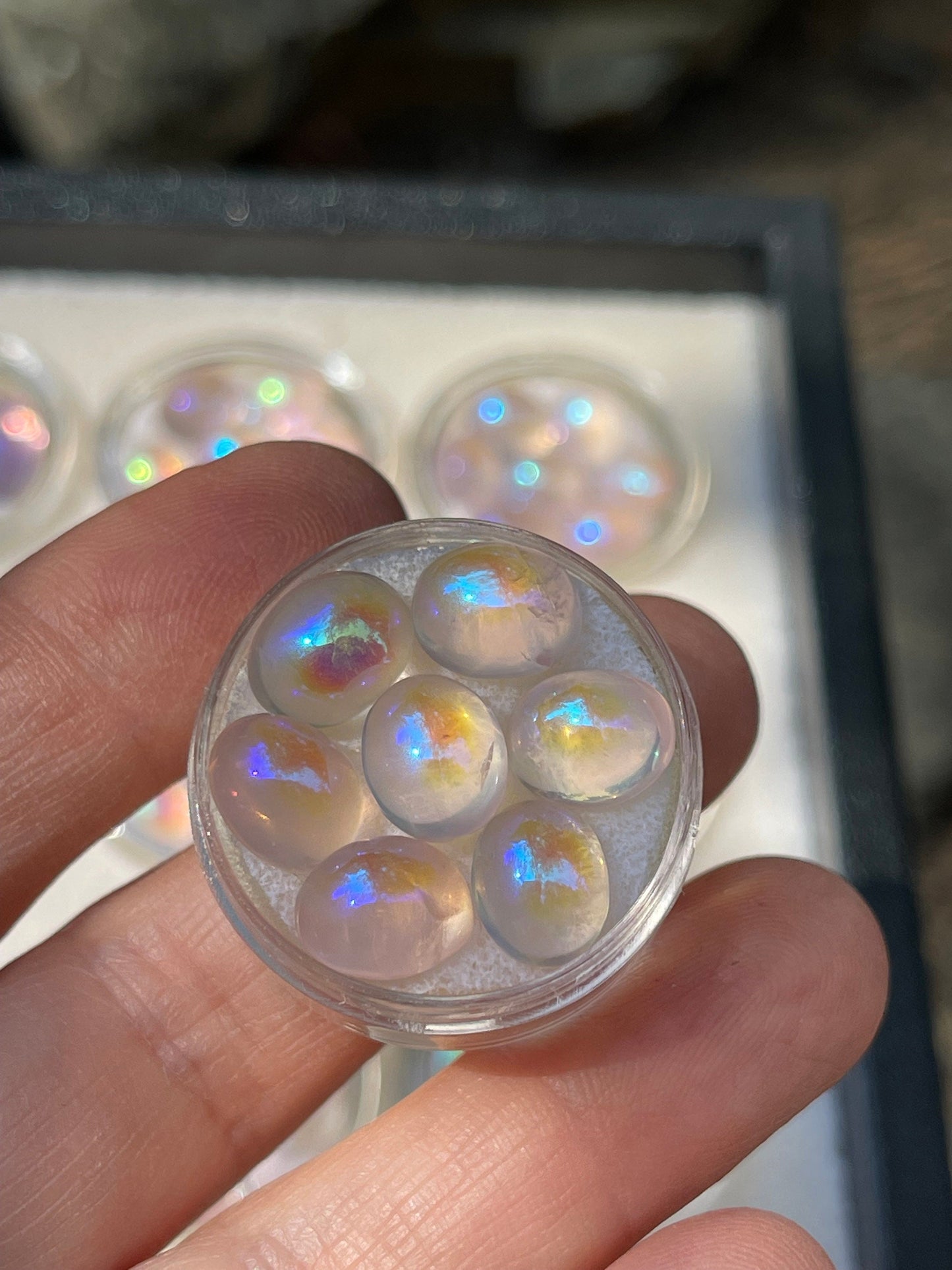 Angel Aura Rose Quartz Dome Cabochons