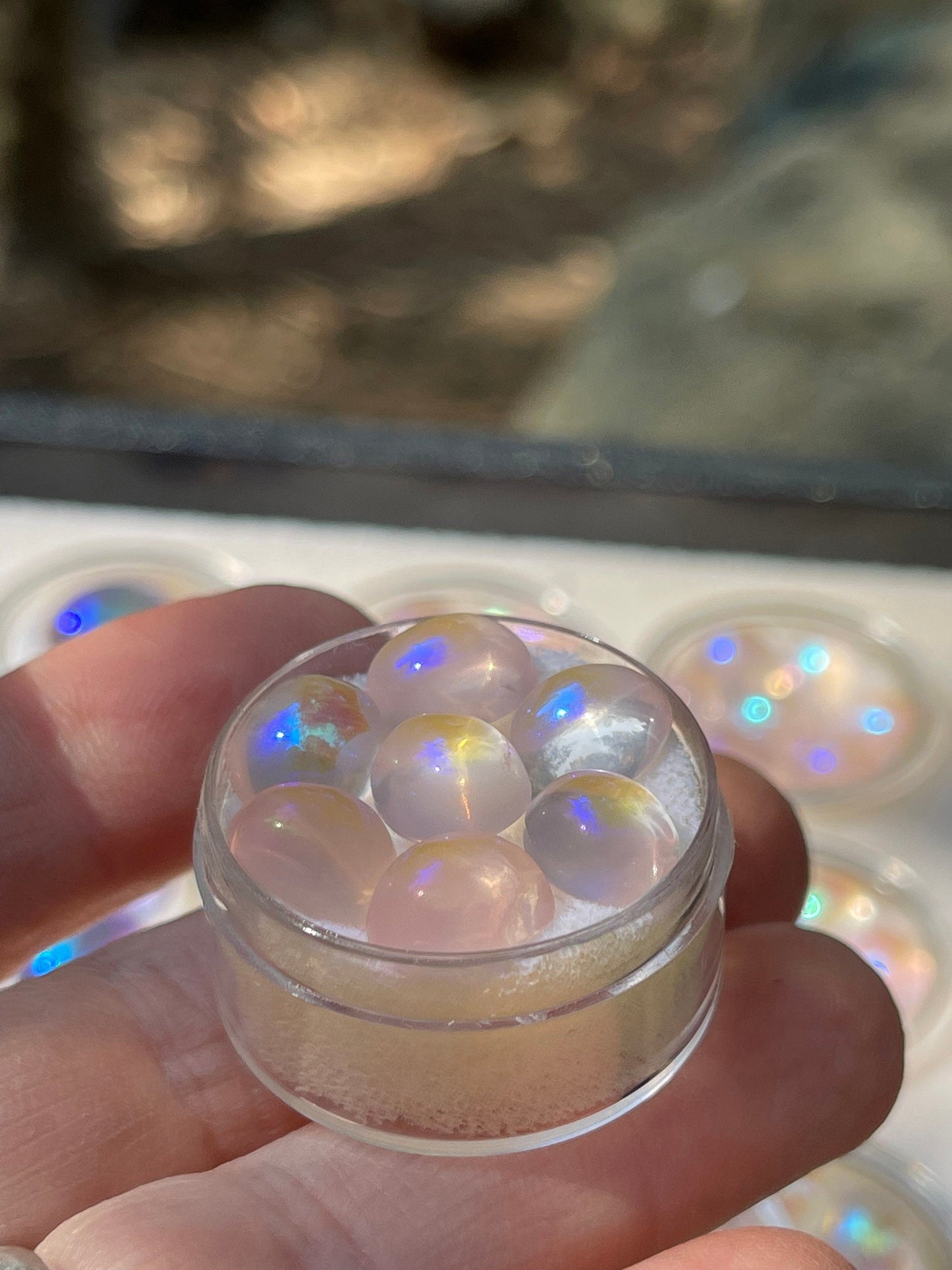 Angel Aura Rose Quartz Dome Cabochons