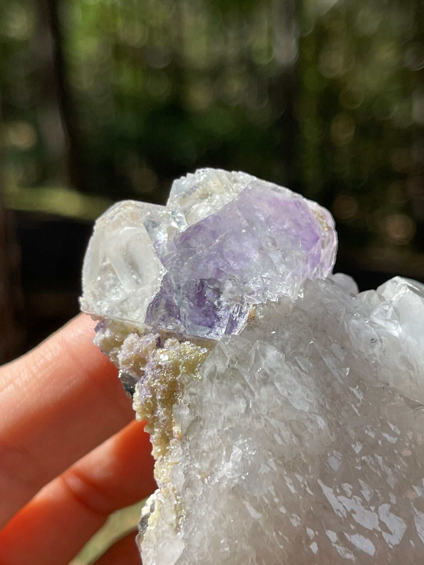 Scheelite, Lepidolite Phantom Fluorite & Quartz, Yaogangxian Minerals, Rare Minerals, Heart, Crown Chakra, Metaphysical Crystals, Q6-1001