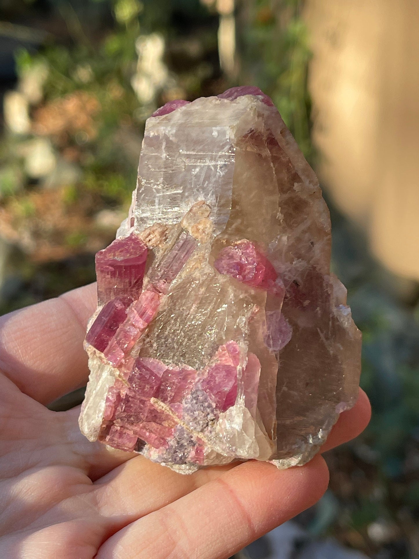 Stewart Mine Pink Tourmaline, Lepidolite, Smoky Quartz, Heart Chakra, Self Love, Heart, Empathy, Emotional Healing, PTSM-0116