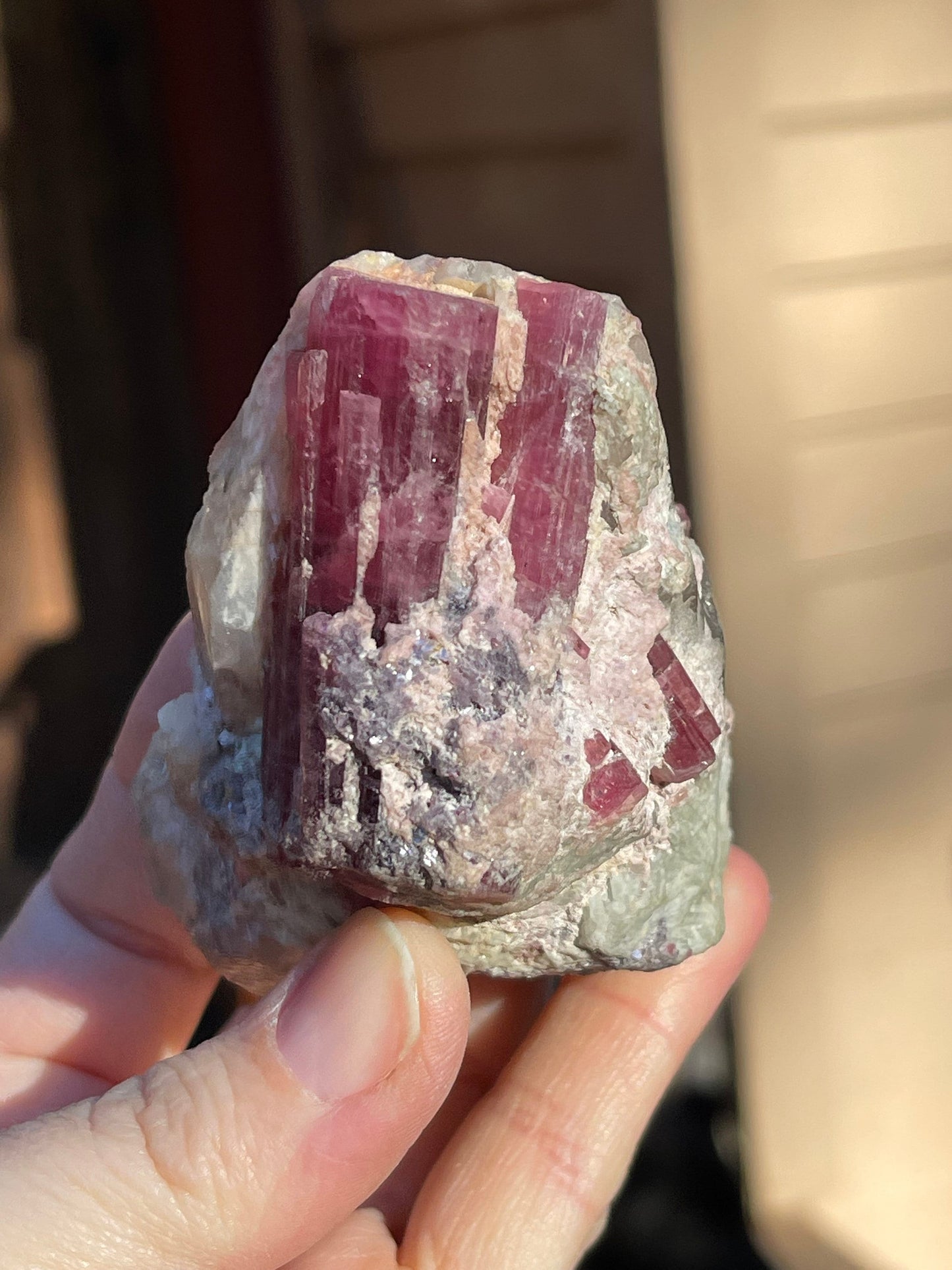 Stewart Mine Pink Tourmaline, Lepidolite, Smoky Quartz, Heart Chakra, Self Love, Heart, Empathy, Emotional Healing, PTSM-0116