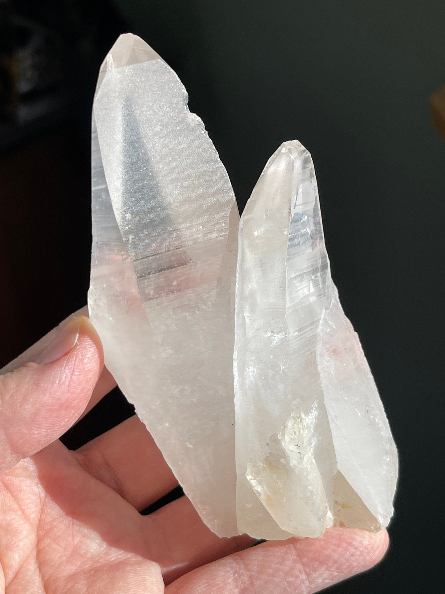 Twin Lemurian Quartz Cluster, Master Quartz, Rainbow Quartz, Healing, Divination, Metaphysical Q3-0101