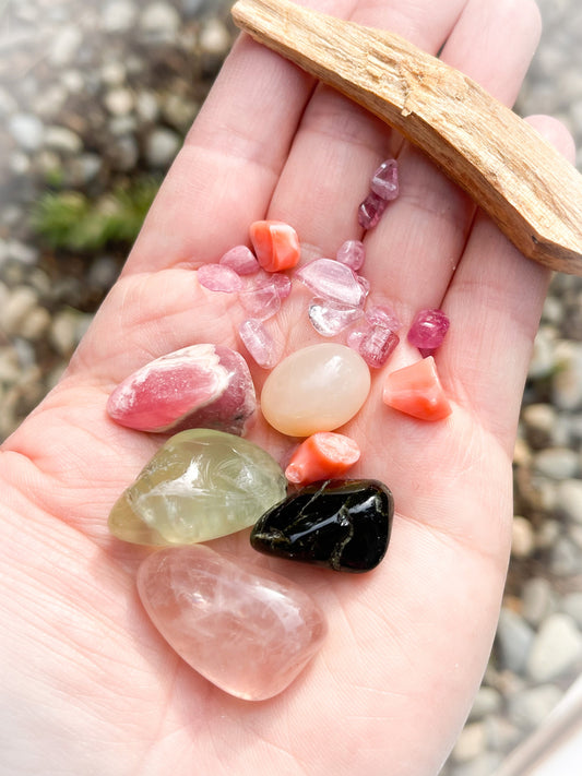 Love More Crystal Set, HEART Chakra Intention