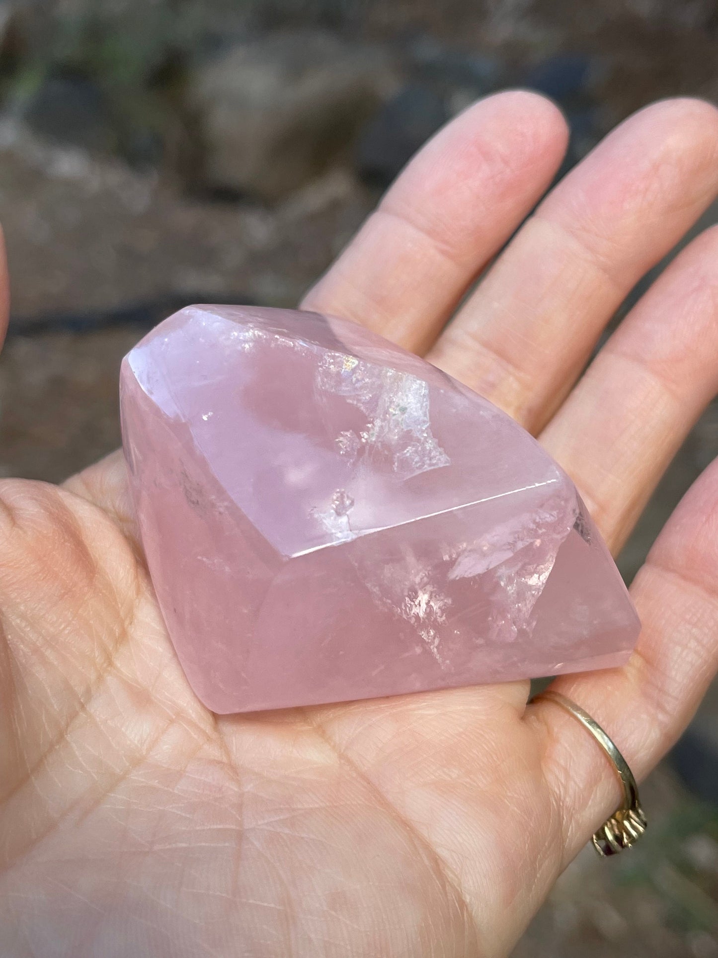 High Grade Rose Quartz Freeform Gem, Crystal, Healing, Love, Metaphysical, Heart Chakra, Reiki, Divination, Free Shipping RQ1-0220