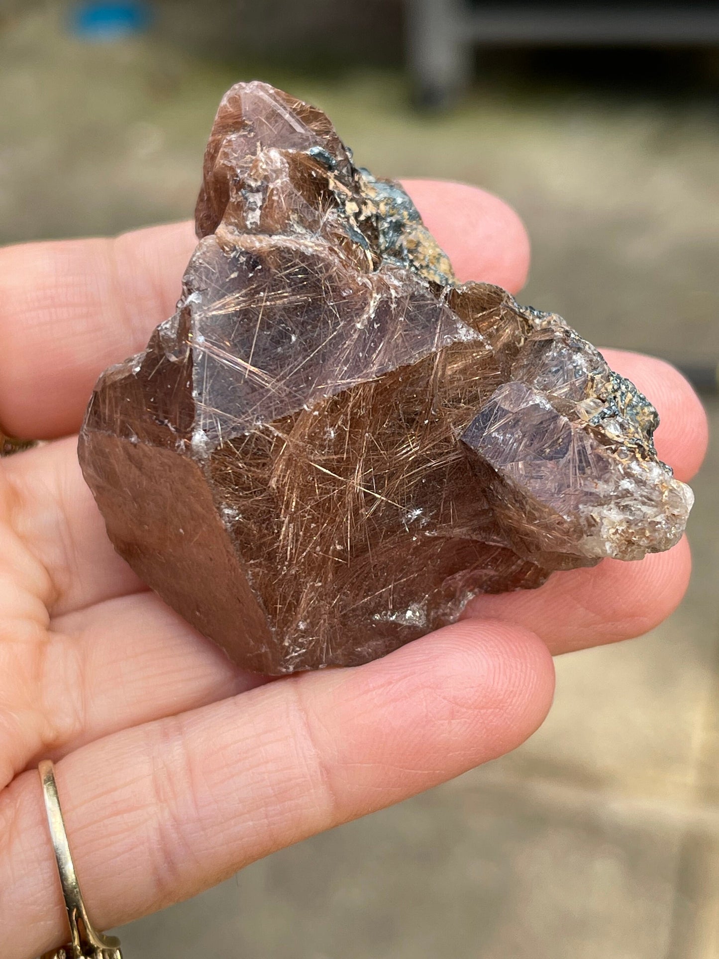 Rutilated Quartz, Copper Champagne Rutile, Q1-0223