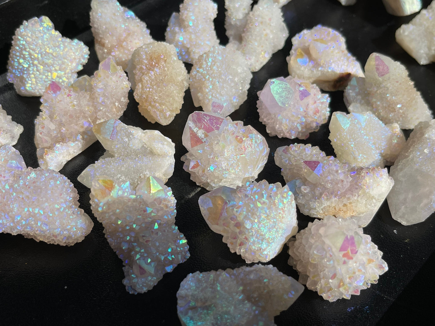 One Angel Aura White Magic Spirit Quartz, White Light Energy, Cactus Quartz, Healing Crystals, SQA-S-0502