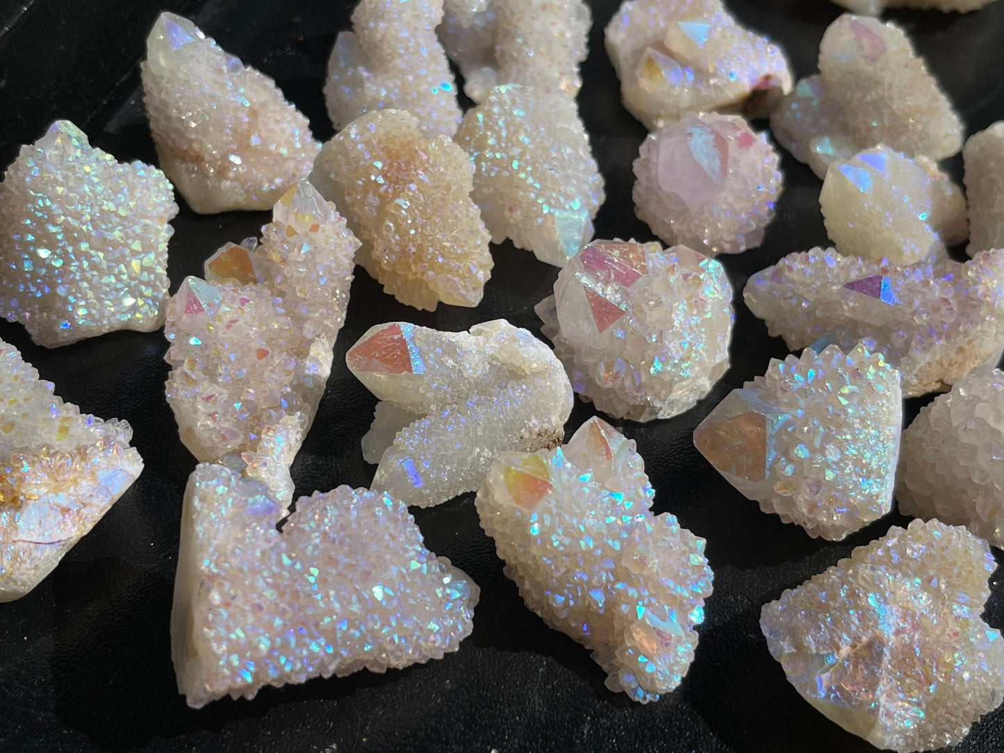 One Angel Aura White Magic Spirit Quartz, White Light Energy, Cactus Quartz, Healing Crystals, SQA-S-0502