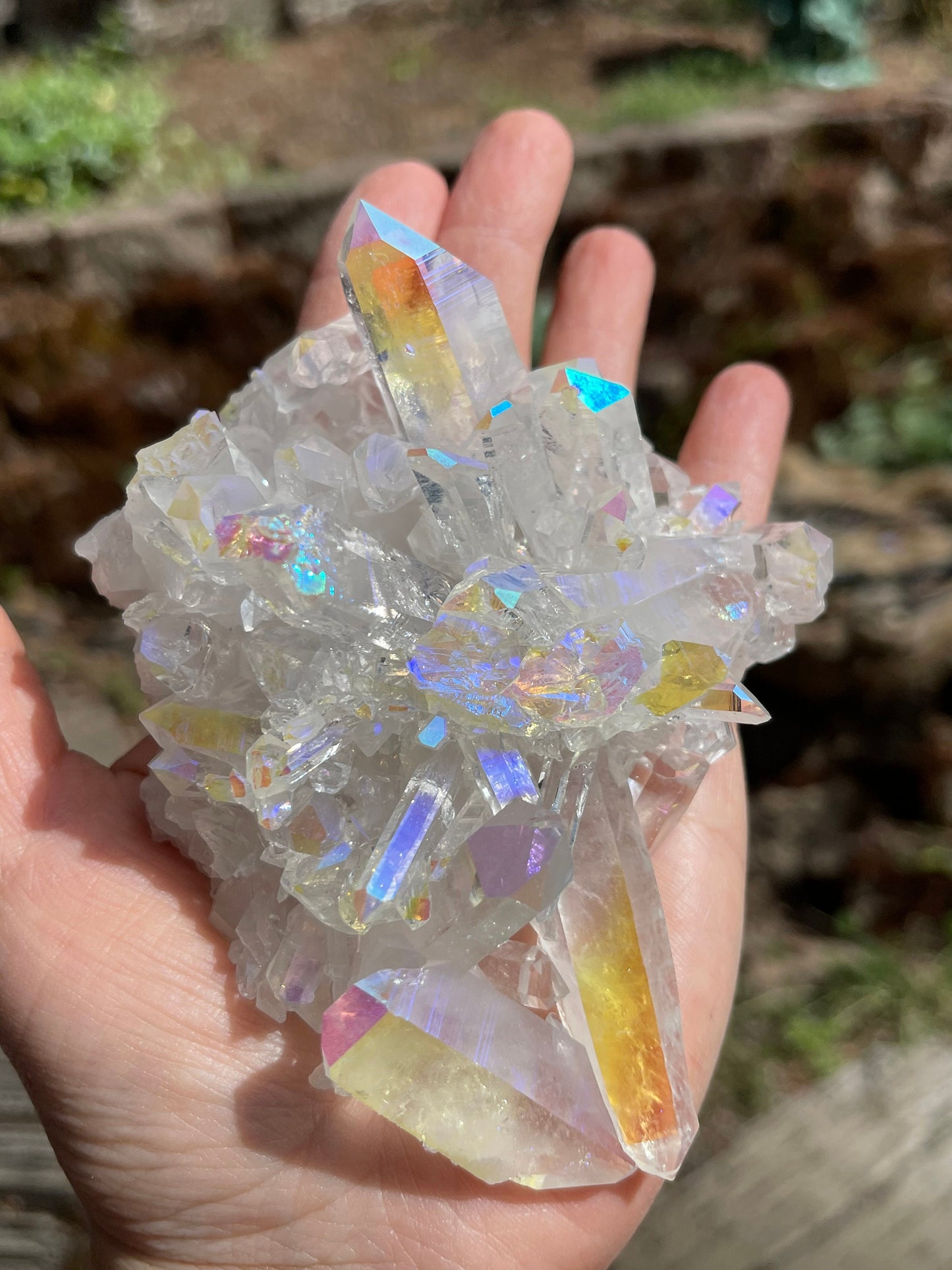 Angel Aura Quartz Cluster