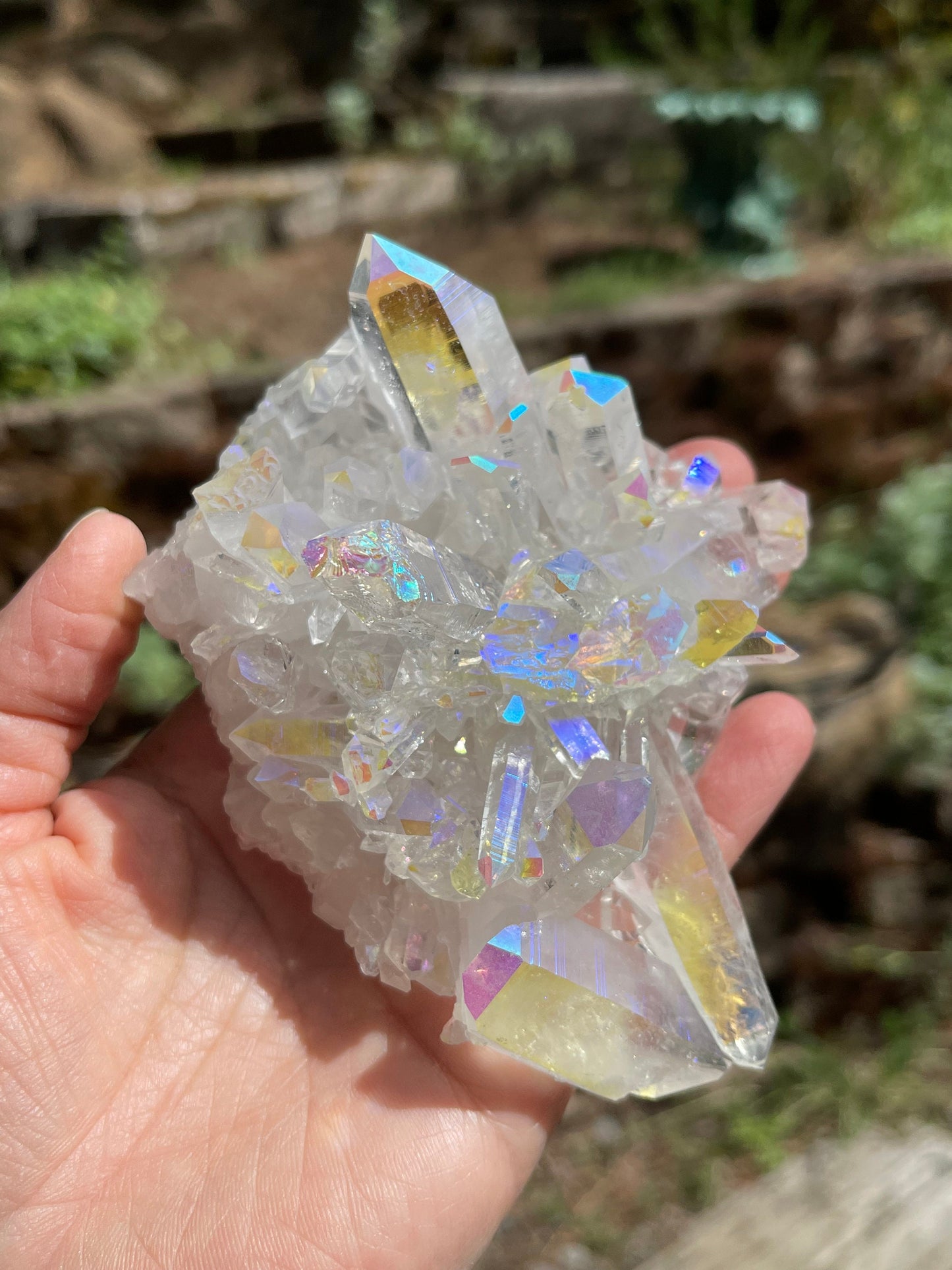 Angel Aura Quartz Cluster