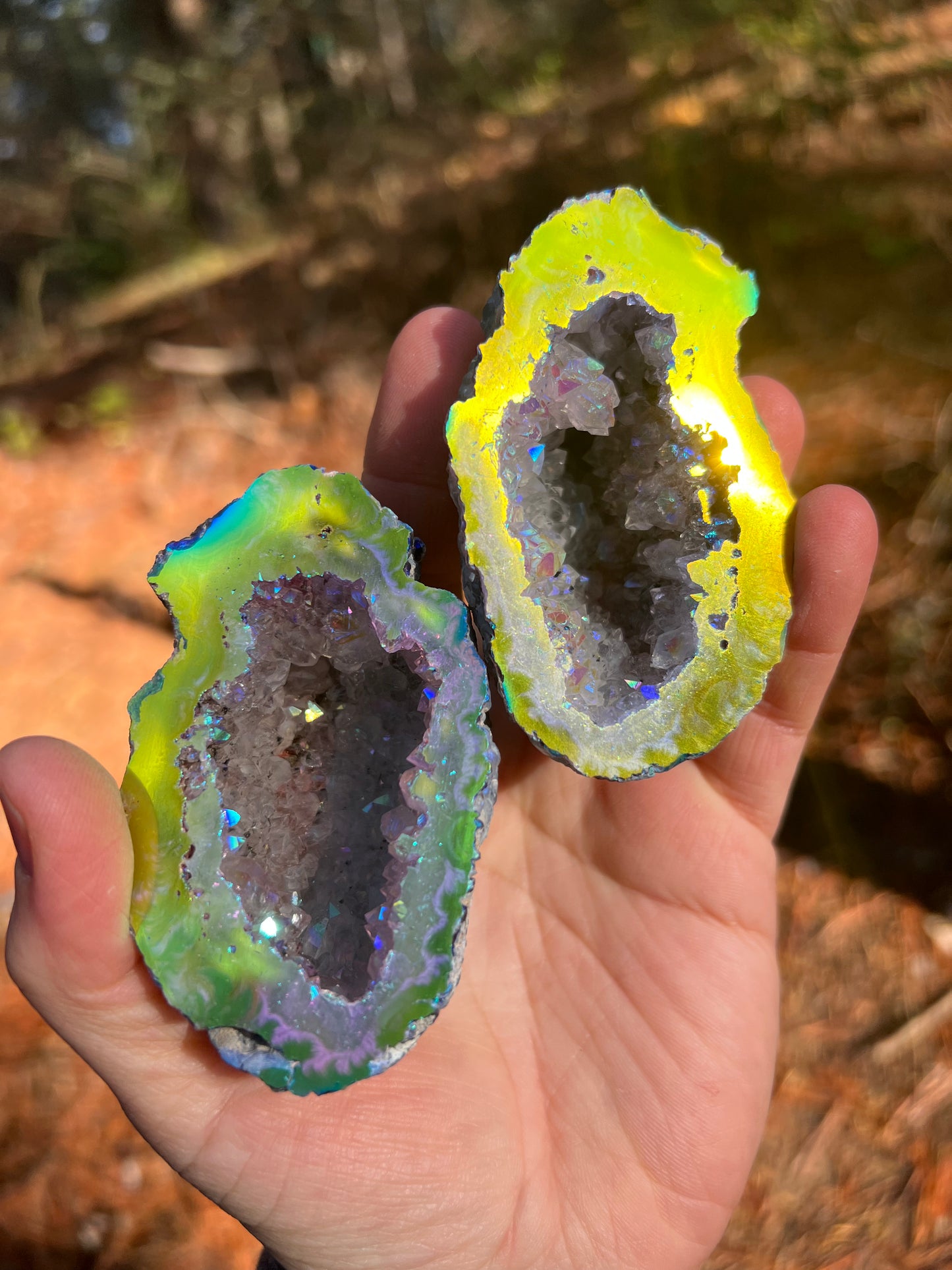Angel Aura Oco Geodes, Matching Pair