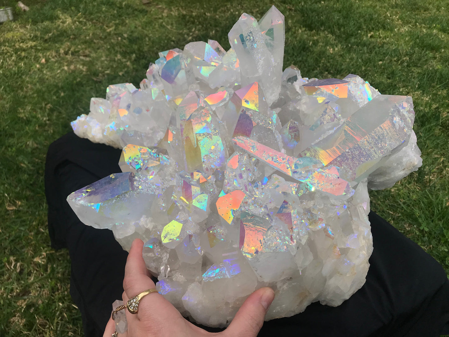 Extra Large Angel Aura Quartz Decorator