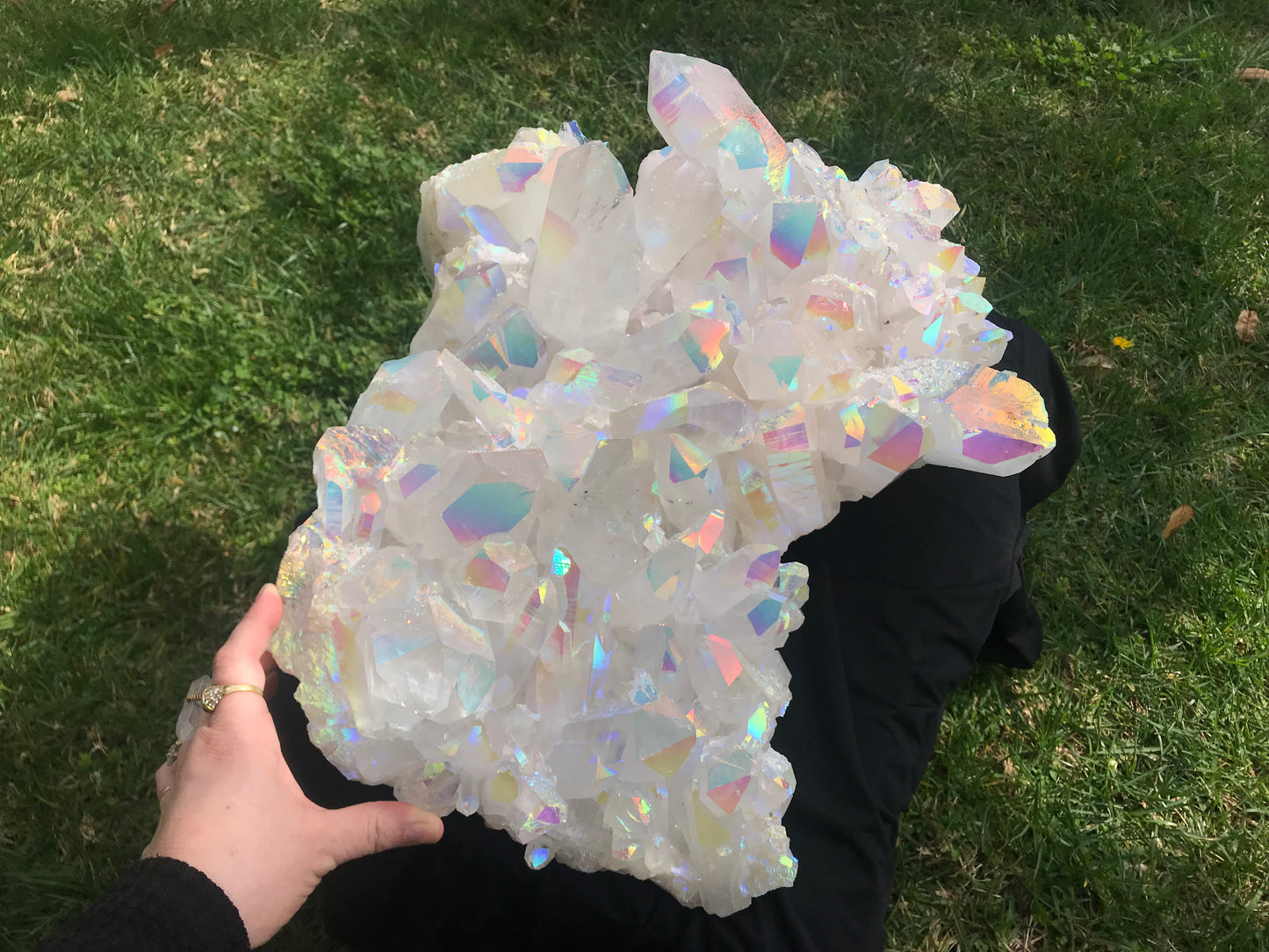 Extra Large Angel Aura Quartz Decorator