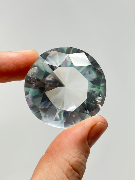 Clear Quartz Faceted Jewel