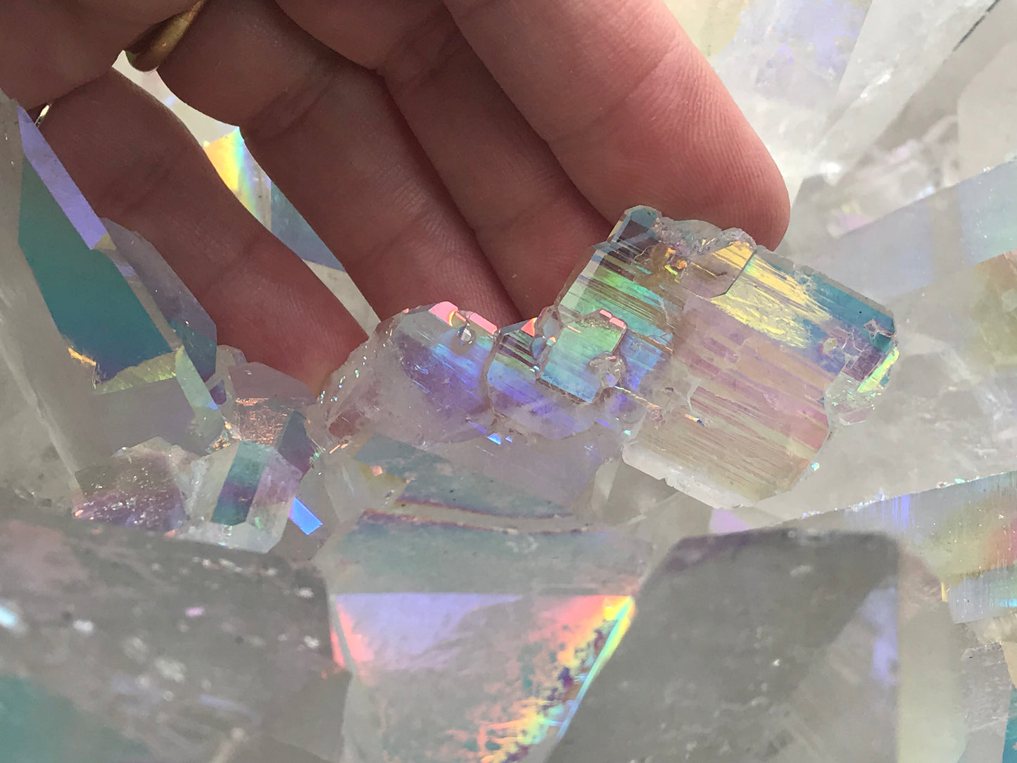 Extra Large Angel Aura Quartz Decorator