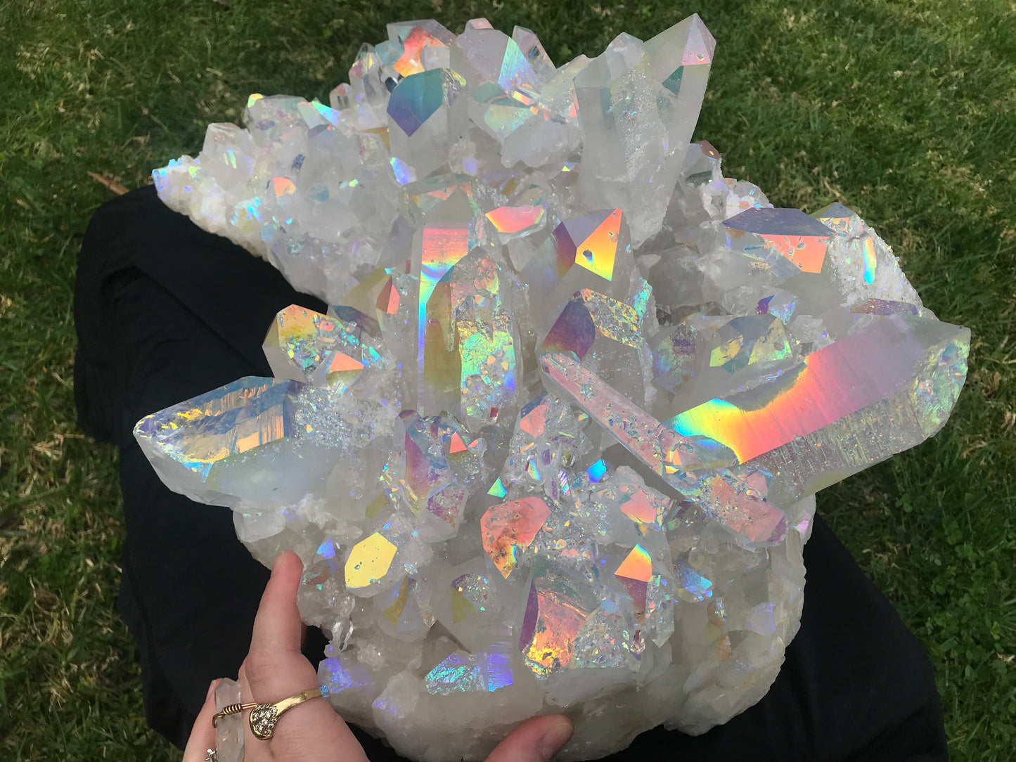 Extra Large Angel Aura Quartz Decorator