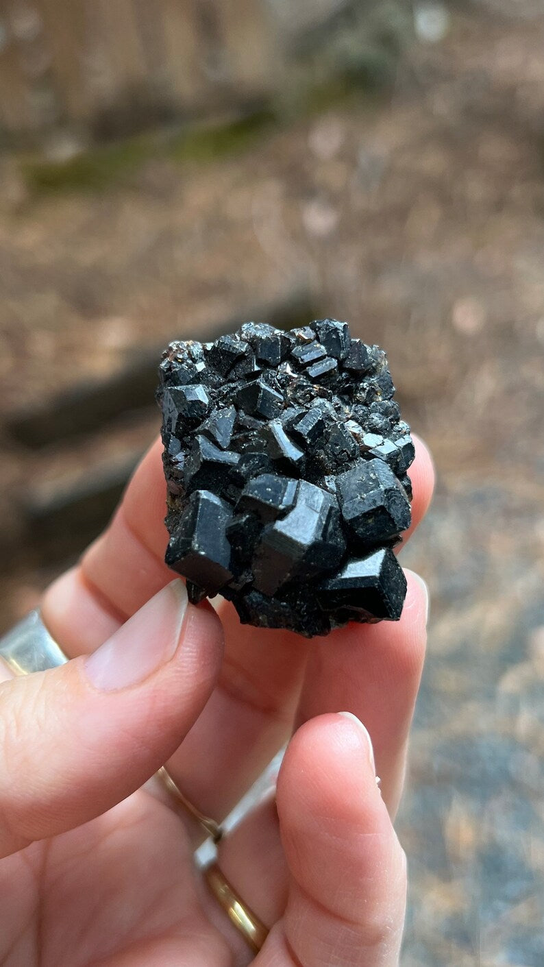 Andradite Garnet var. Melanite, Black Garnet, Mali