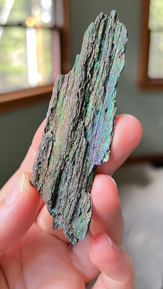 Iridescent Natural Hematite, 33g Andrade Mine, Brazil, Rainbow Hematite