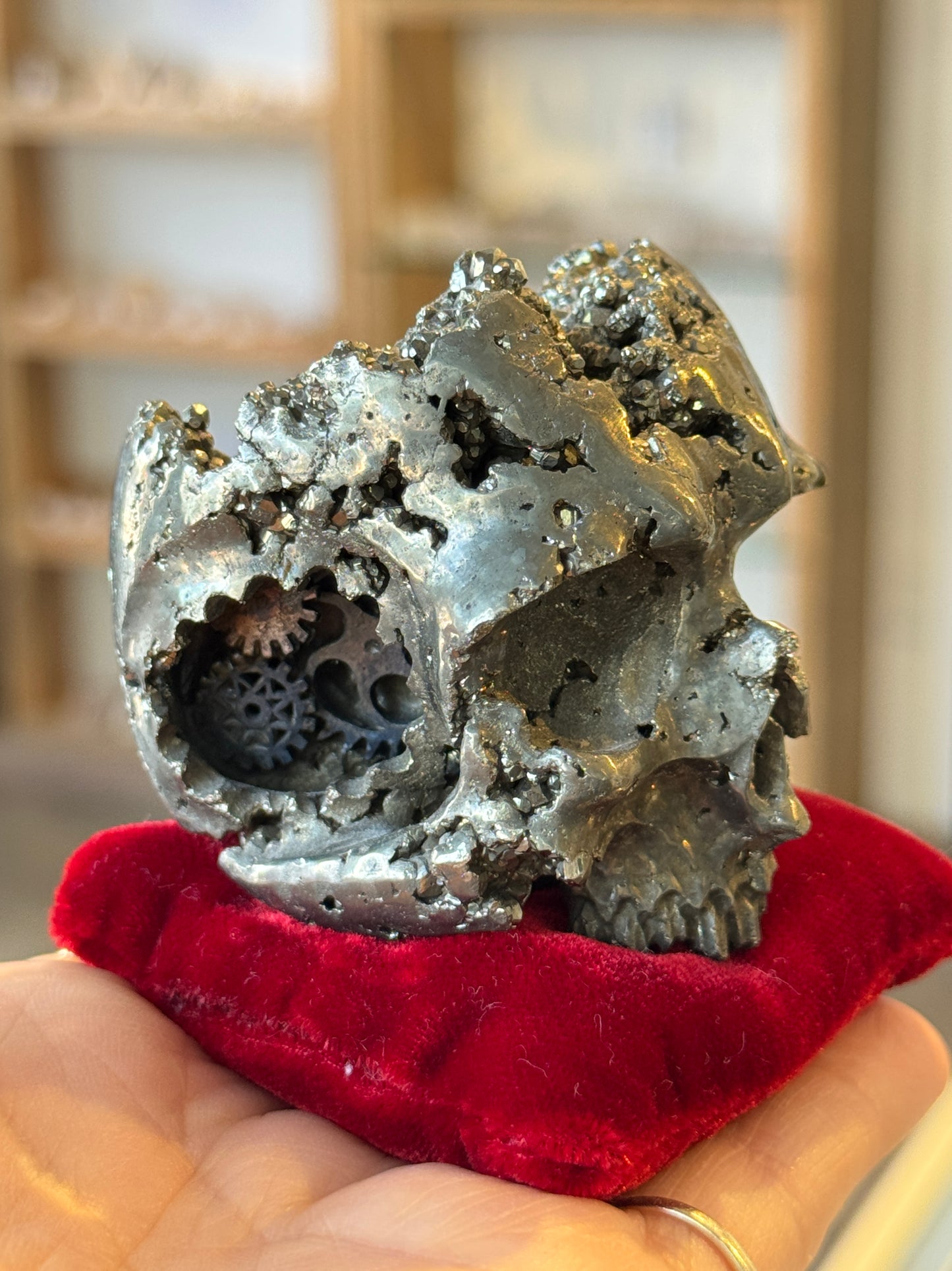 Pyrite Geode Skull, Huanzala Mine Peru